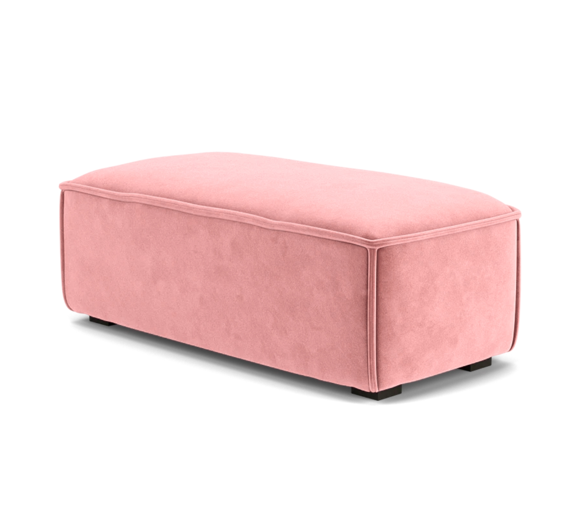 Daphne Fußhocker Modul Velour Lux Vintage Rosa