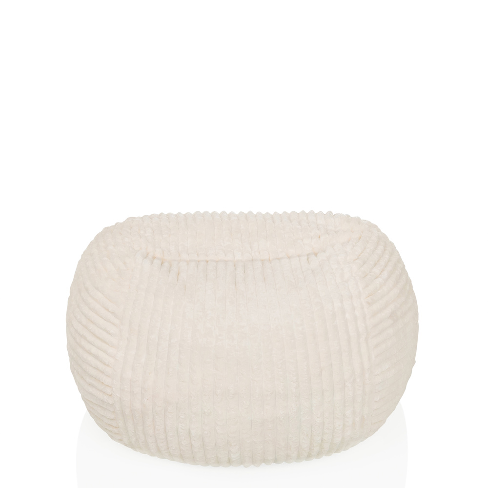 Sitzolo R Pouf a sacco tessuto velluto a coste beige