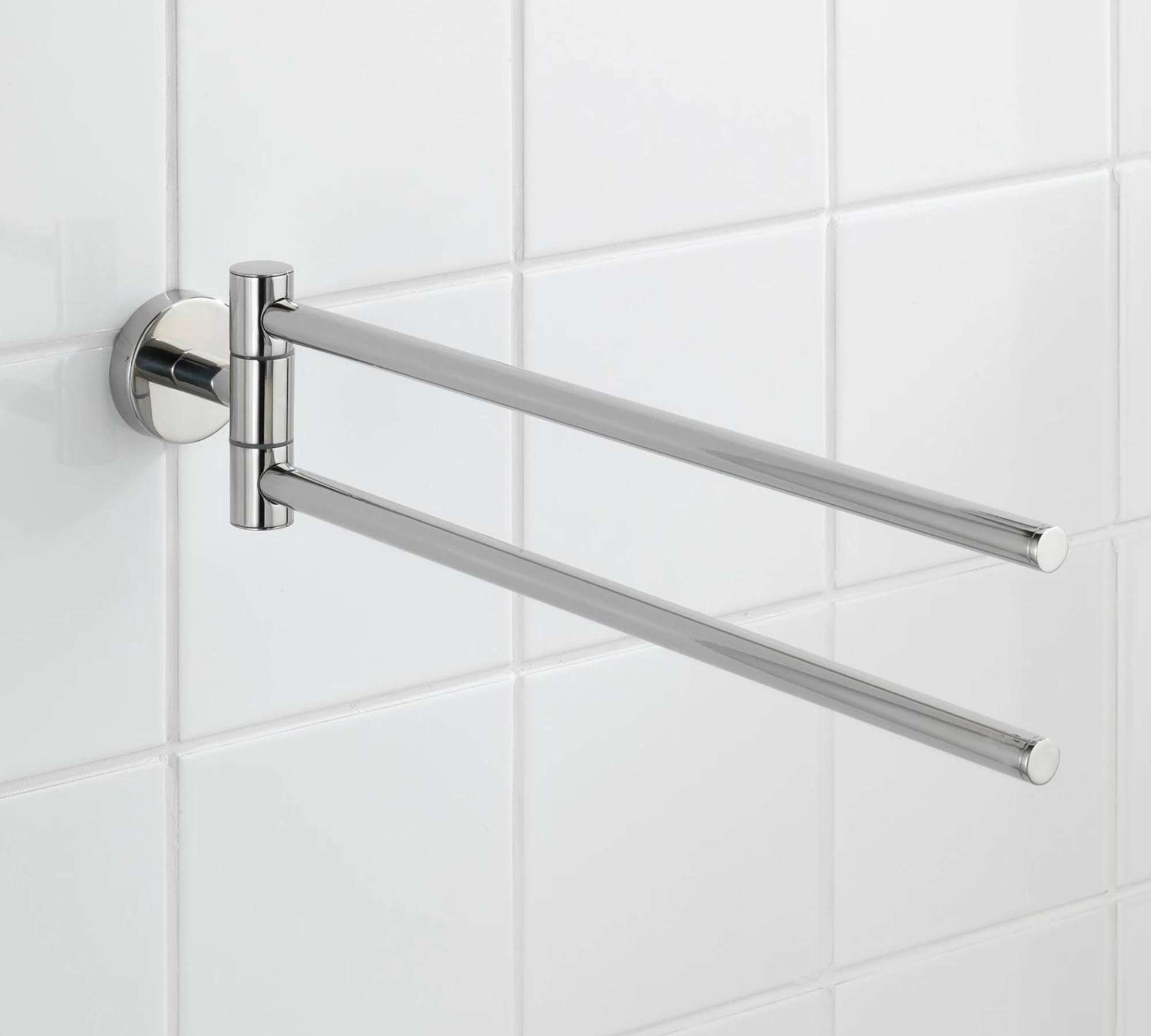 Towel holder metal silver