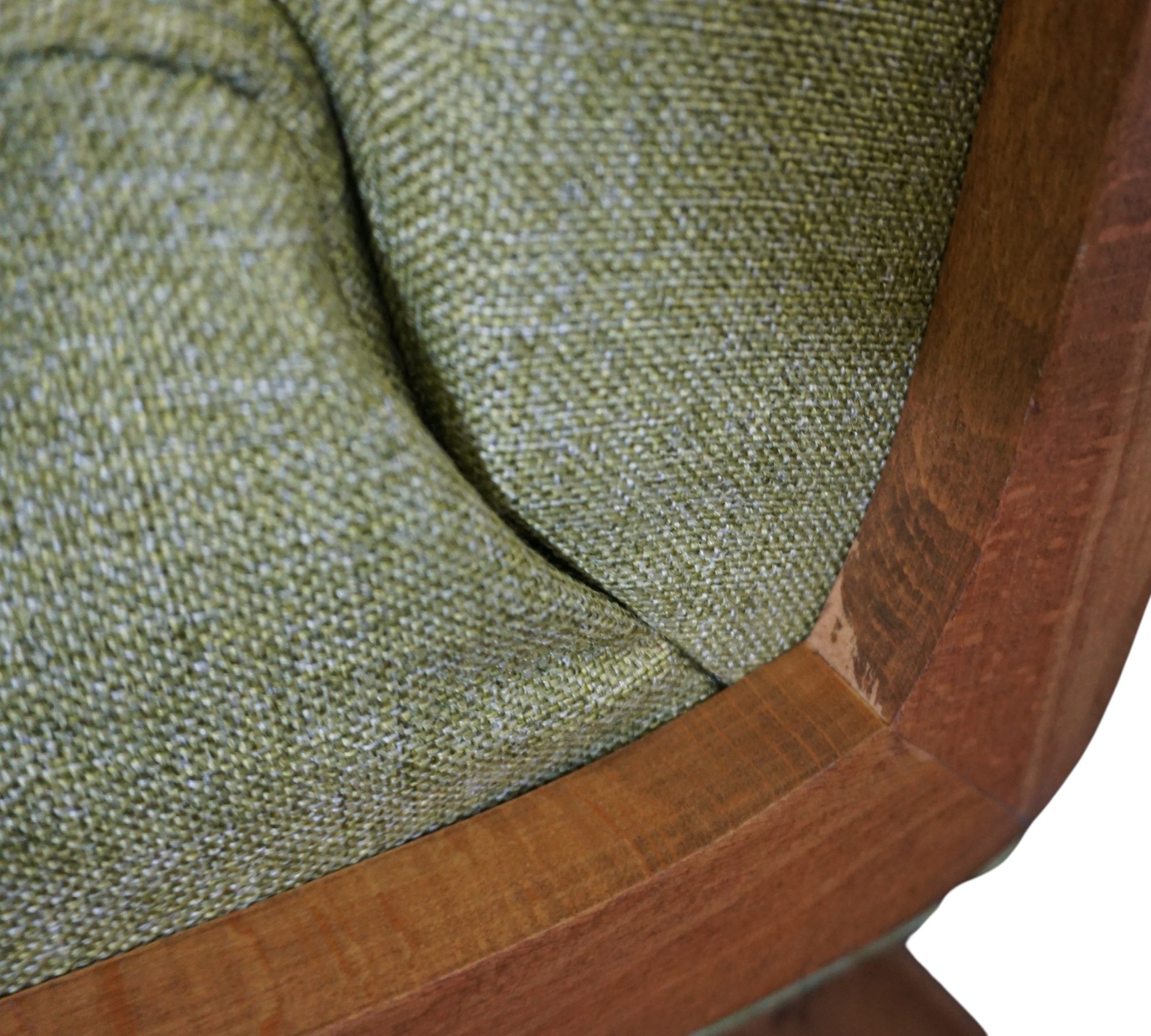 Kemer Sessel Holzfurnier Grün