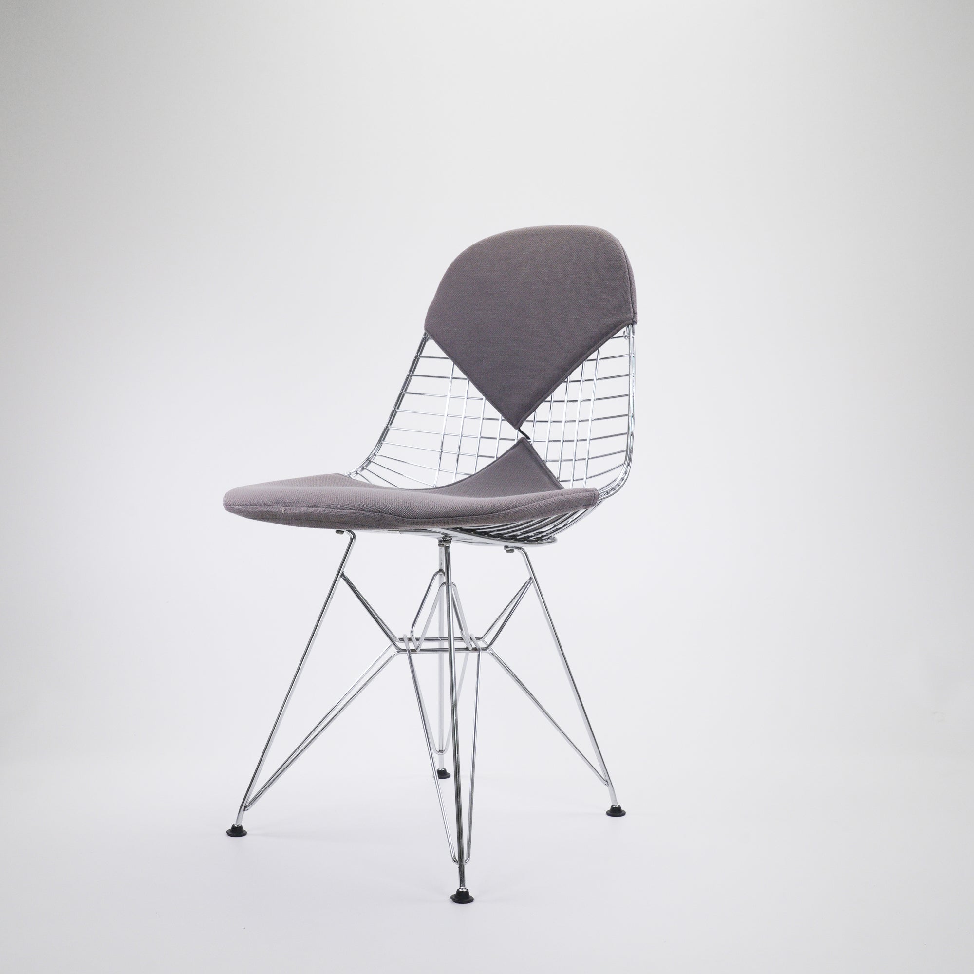 Vitra DKR Wire Stuhl Metall Stoff Grau