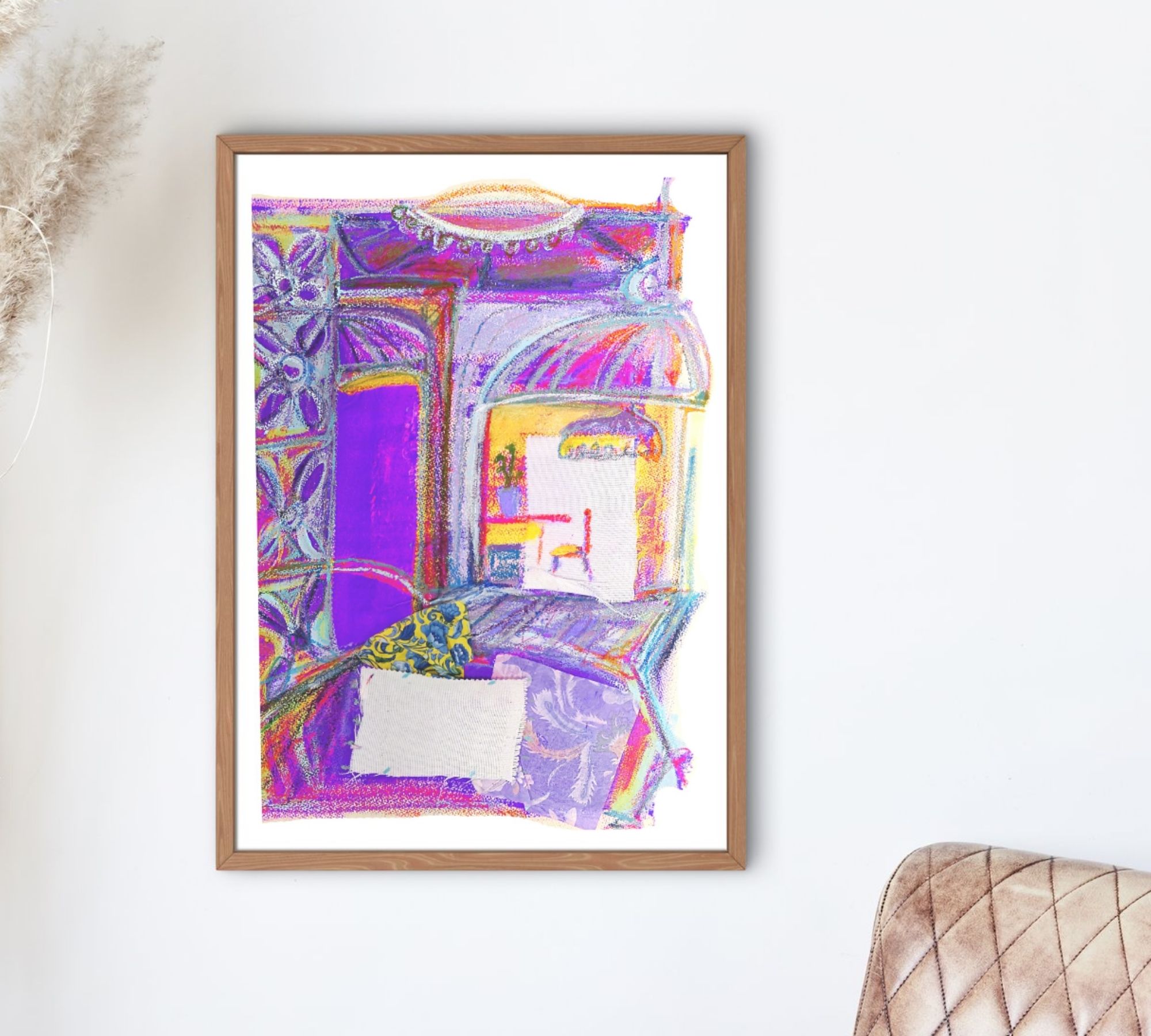 The Riad hallway Art print Multicolor