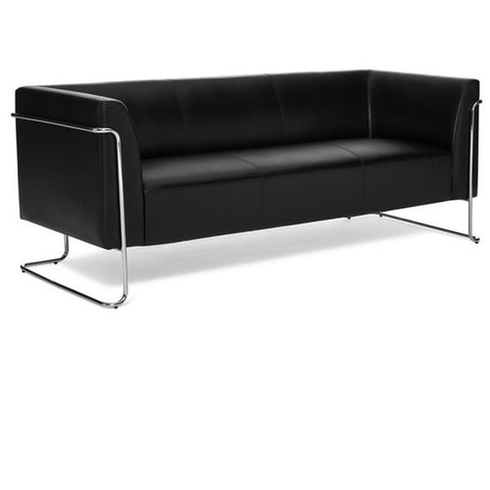 CURACAO Lounge Sofa Kunstleder Schwarz