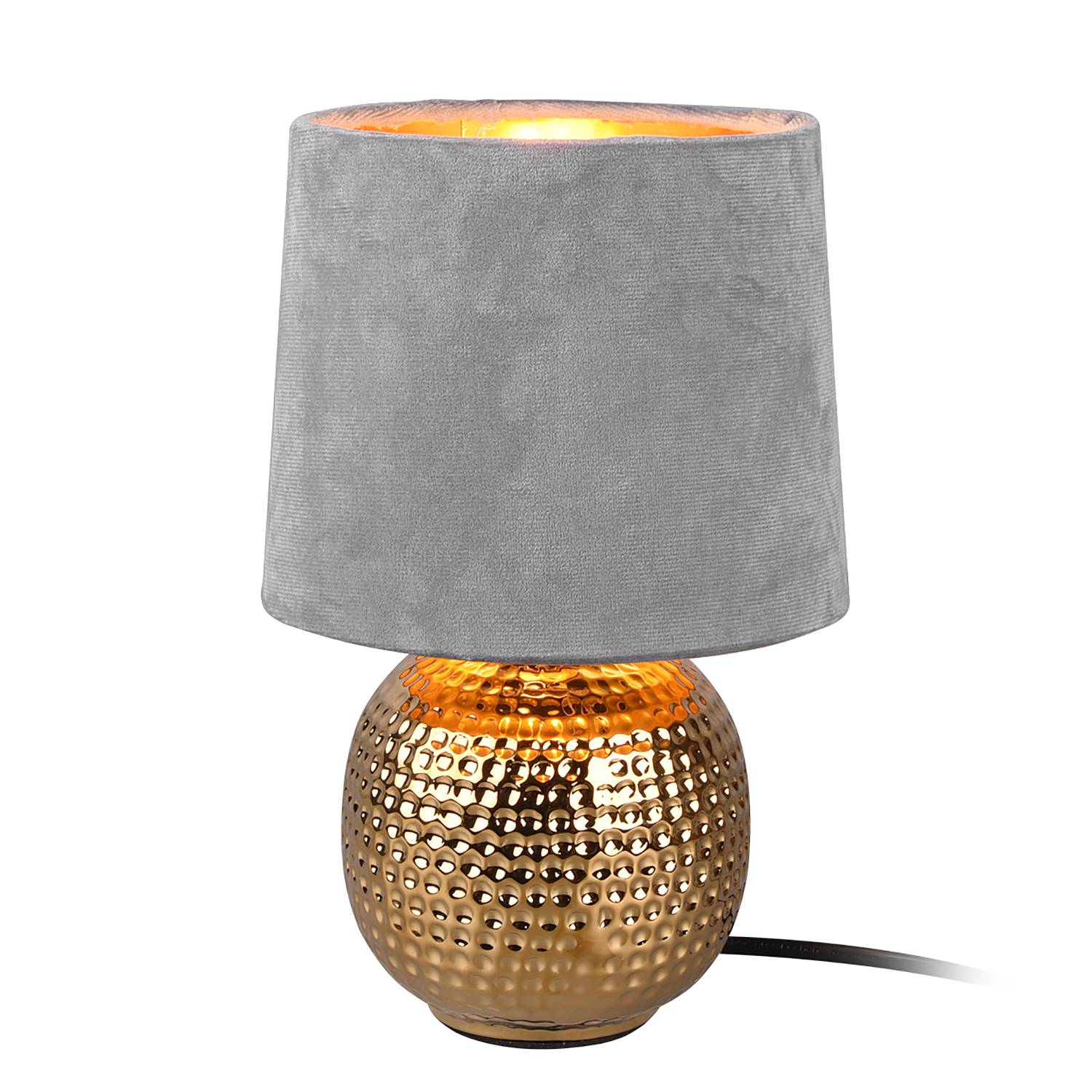 Table lamp velvet ceramic 1-light