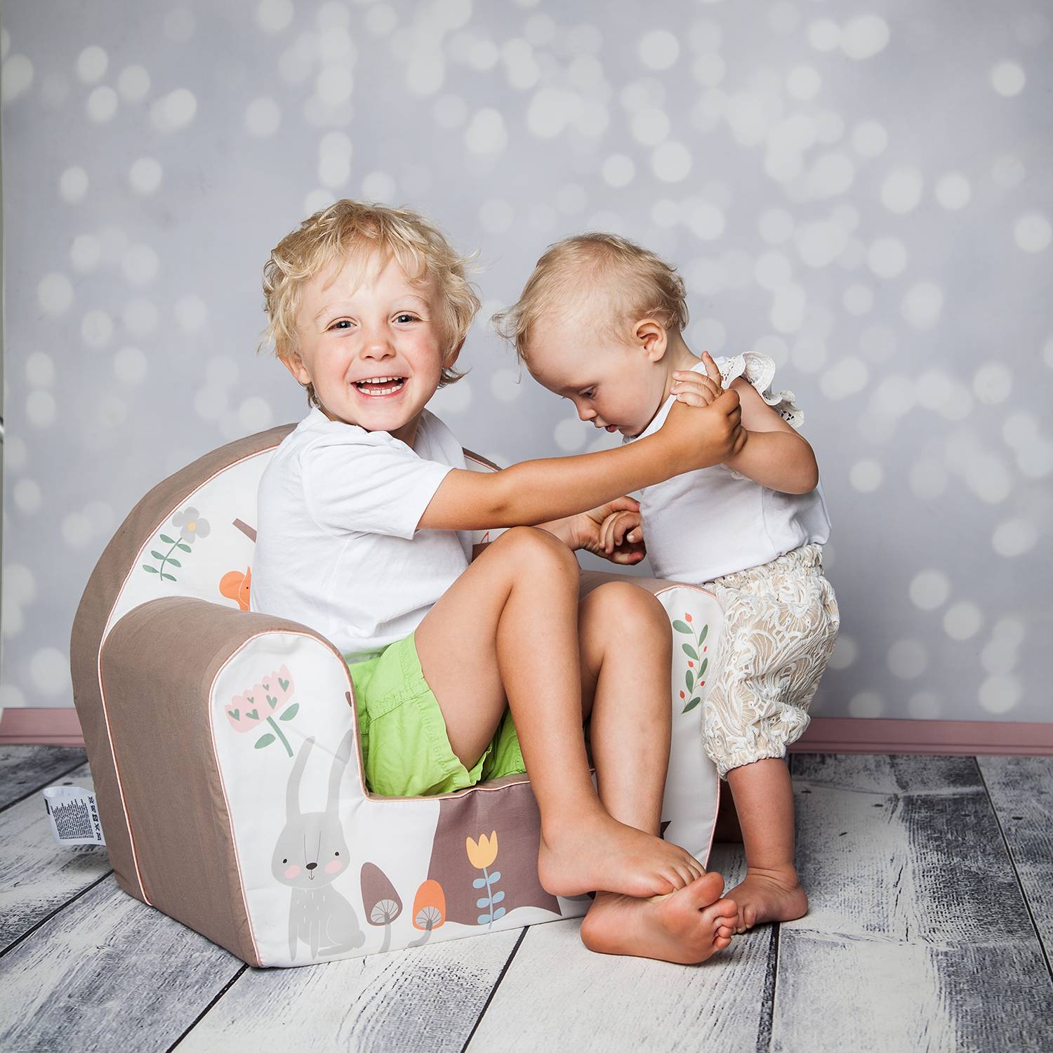 Kindersessel Forest Braun Baumwollstoff 34 x 42 x 51 cm