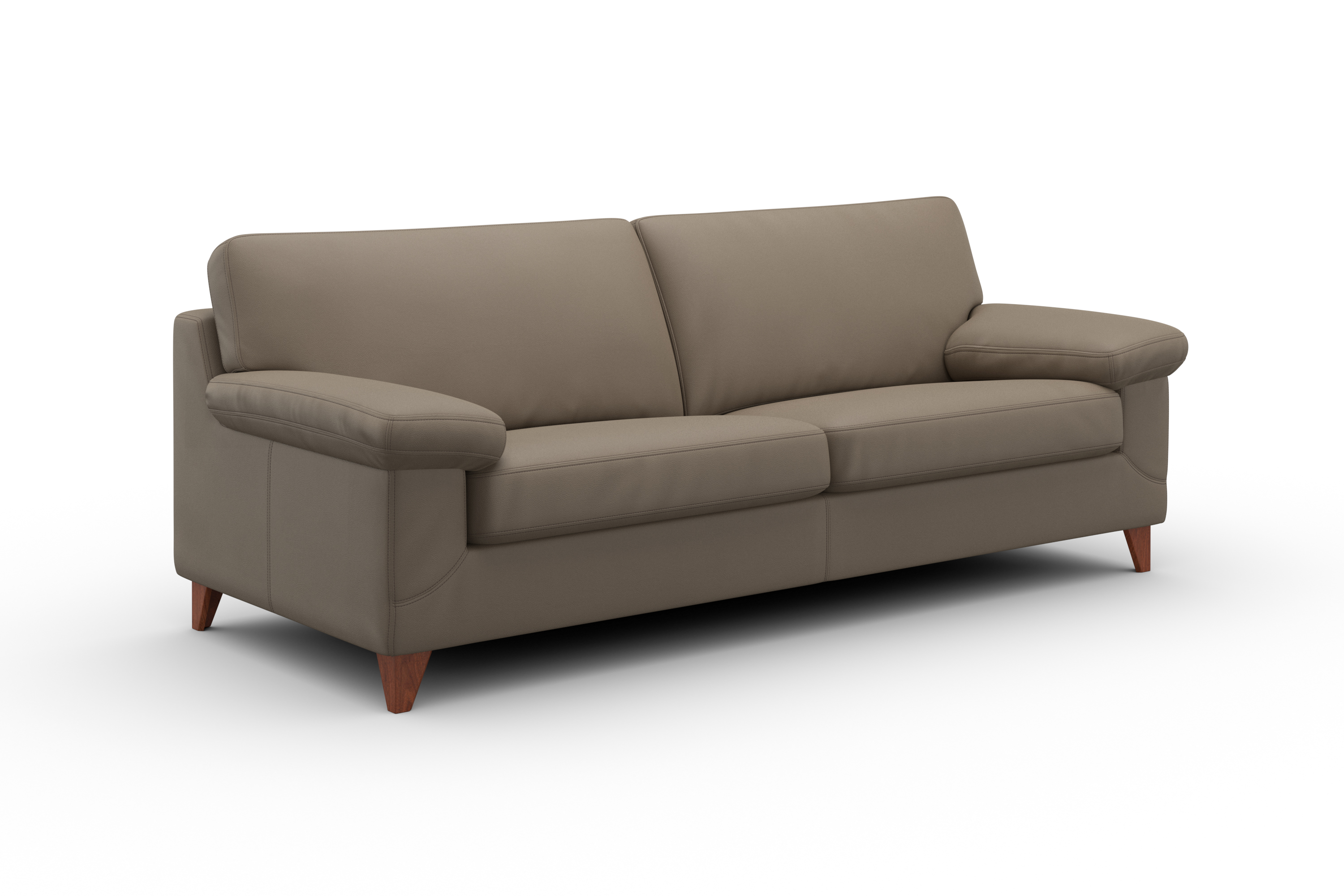 Diego Sofa 3-Sitzer Leder Grau