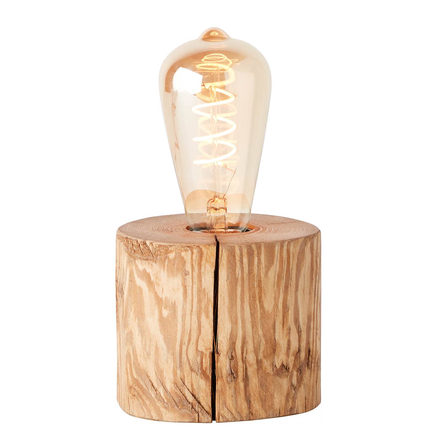 Table lamp Trabo I Pine partly solid
