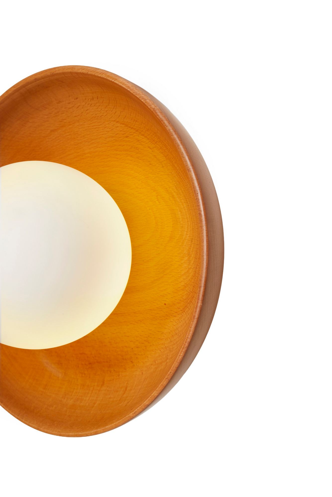 Hand Wall Lamp S Oak Wood Brown