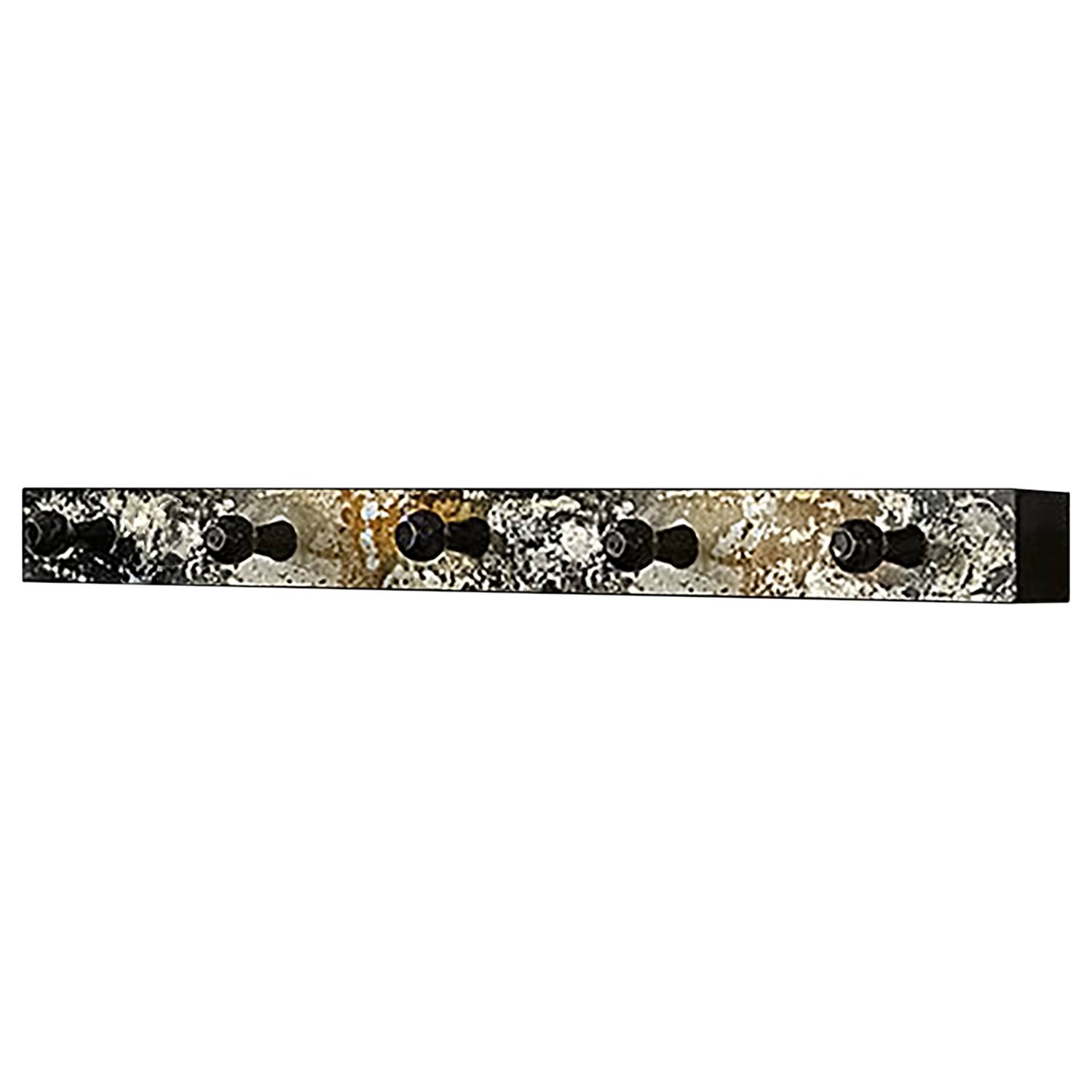 Garderobenleiste Soleto Metall Schwarz Gold Breite: 75 cm