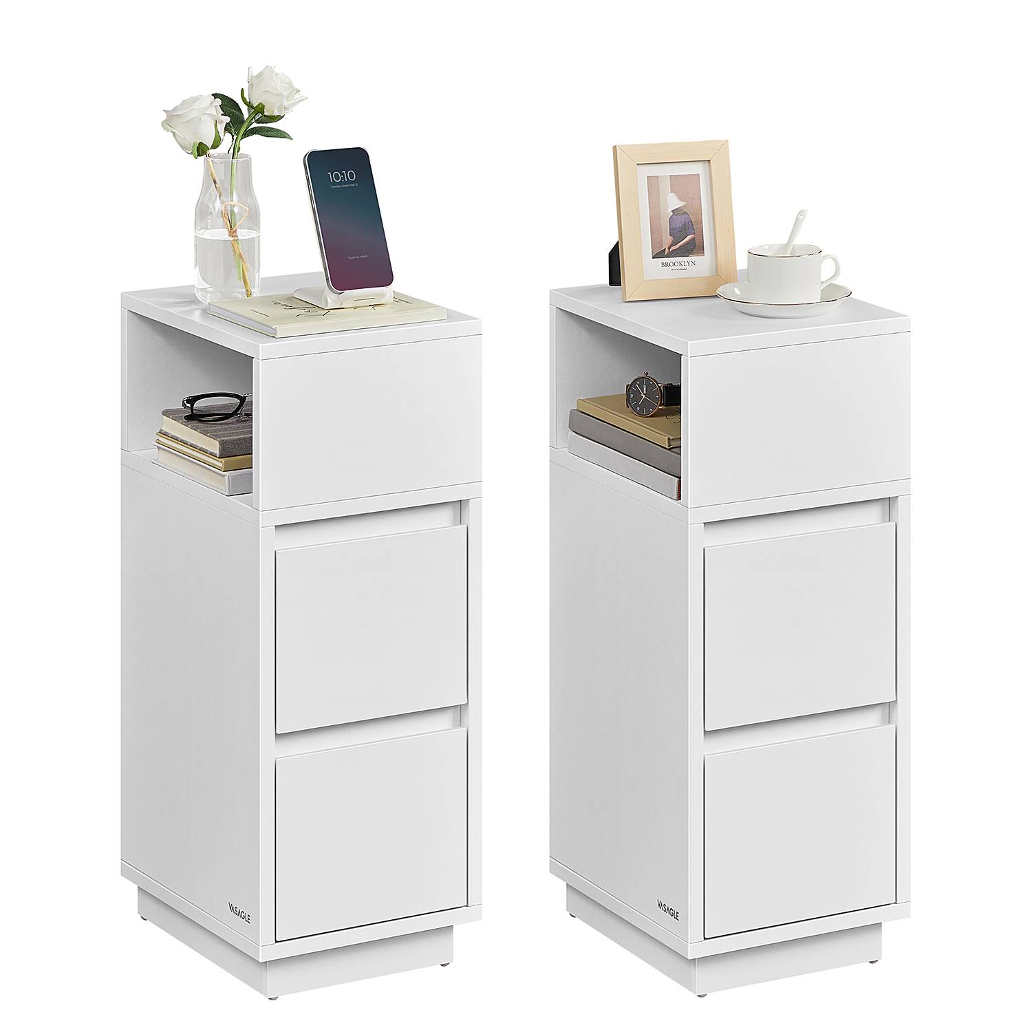 Dagiri Set of 2 Nightstands White