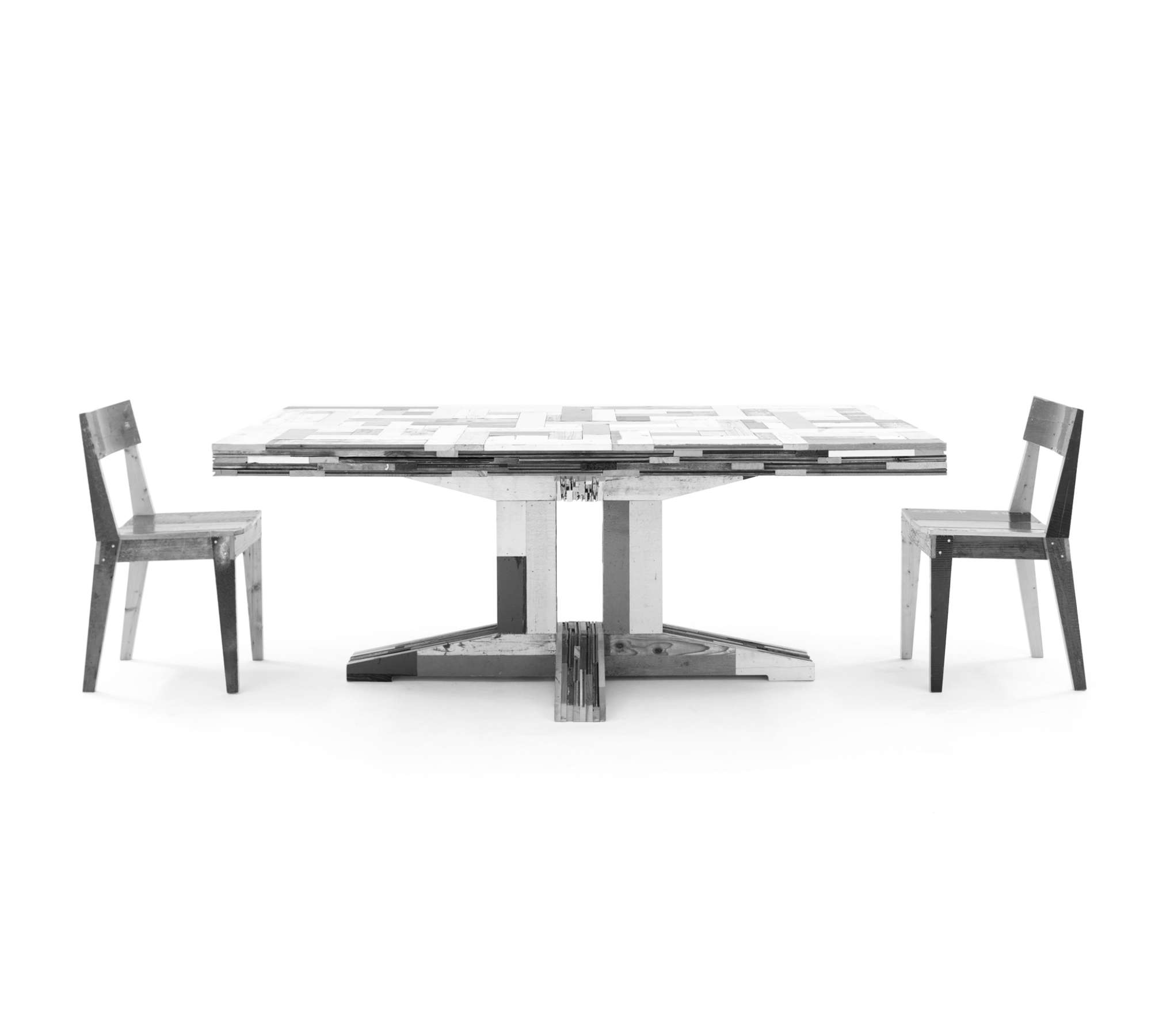 Piet Hein Eek Scrapwood Canteen Esstisch Holz Beige 