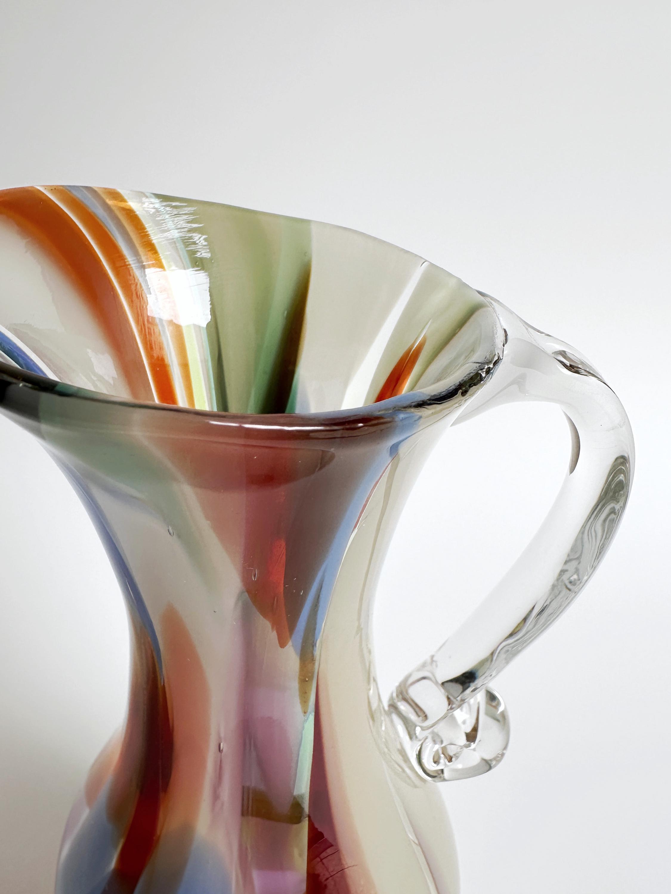 Vintage Confetti Vase Muranoglas Mehrfarbig 