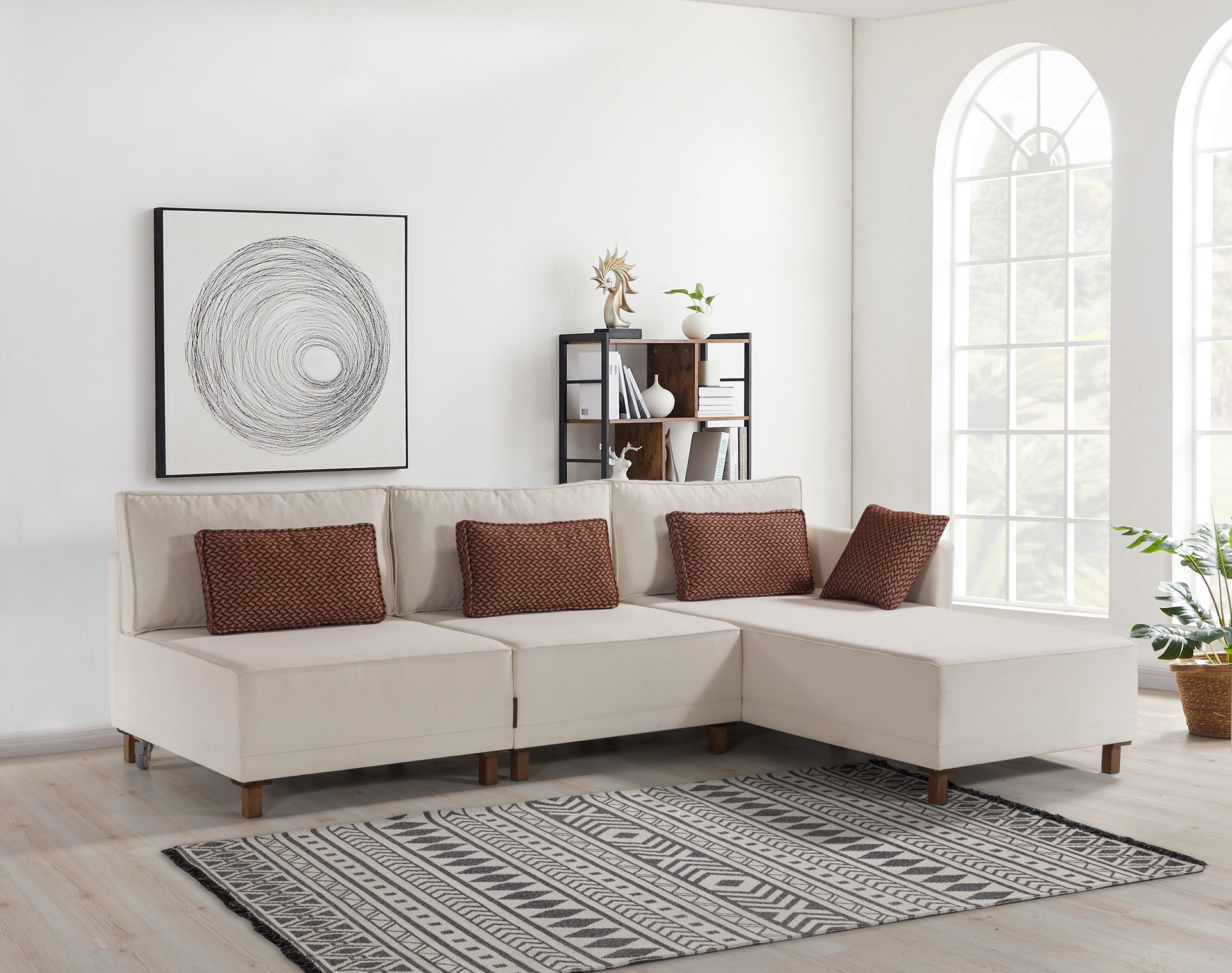 Matris Right Eckschlafsofa Beige