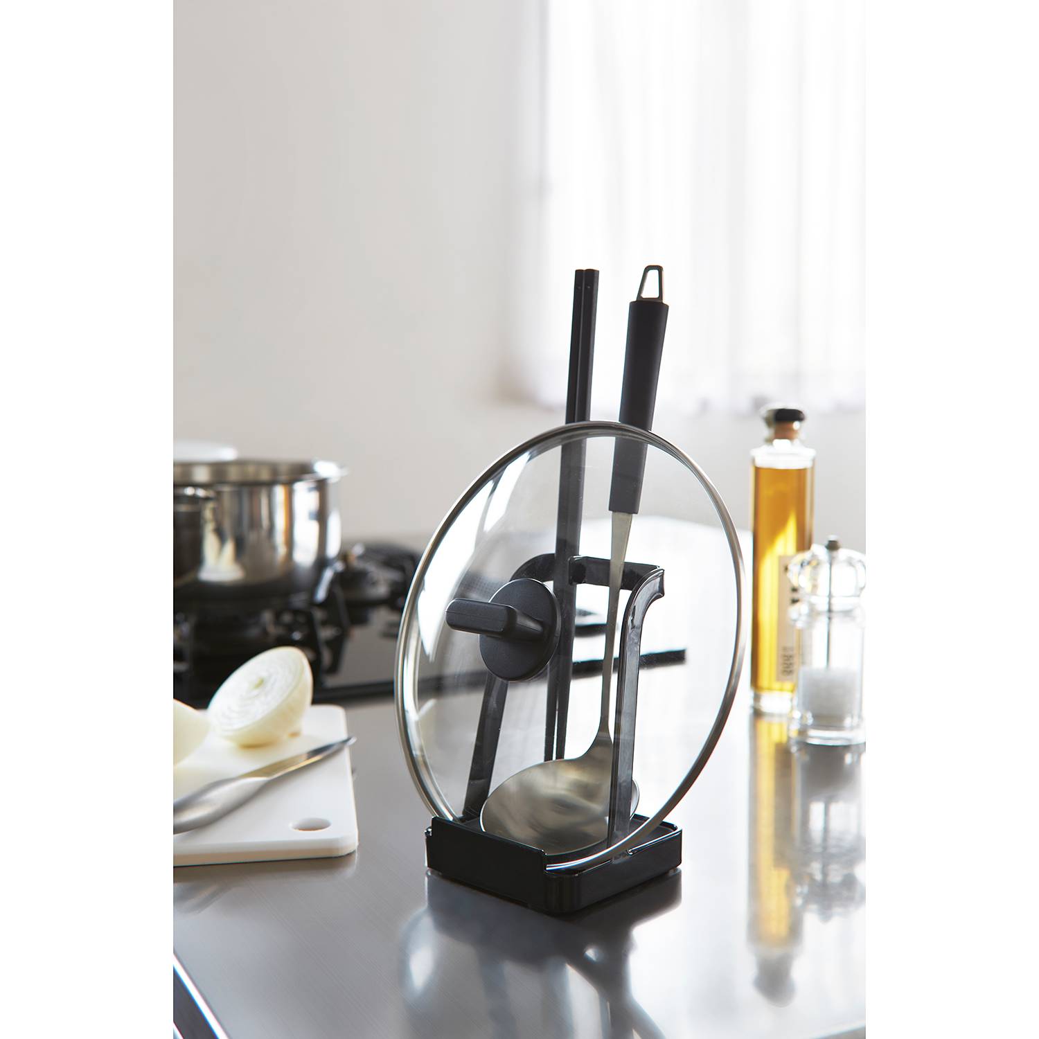 Tower  Kochlöffelablage Stahl Schwarz