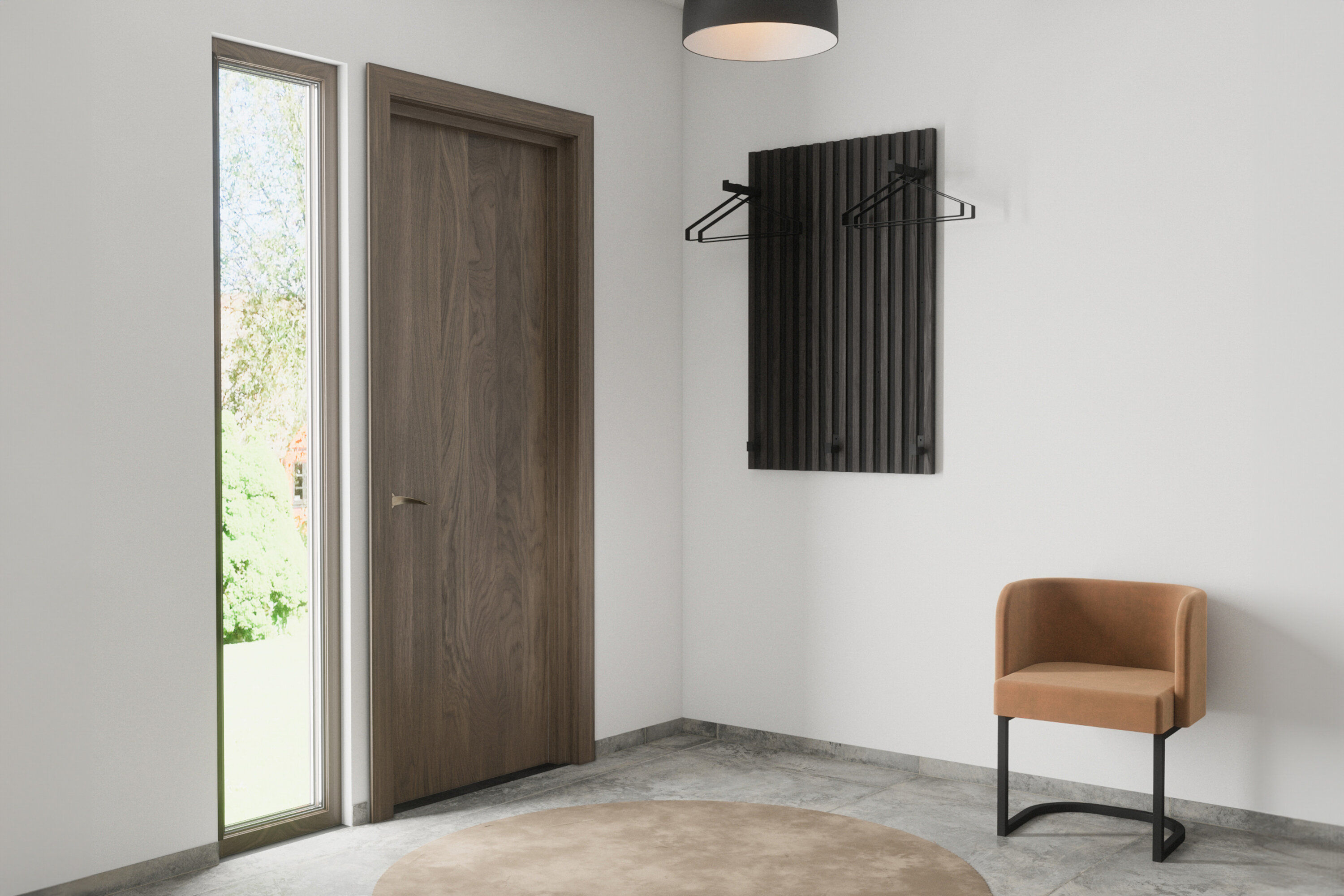 Nimes Kleiderbügel Eisenrohr Schwarz 43x18x2,5cm