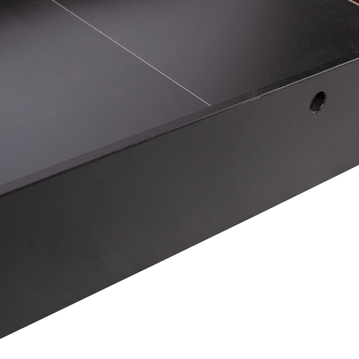 Joep Bed frame Pine wood Black