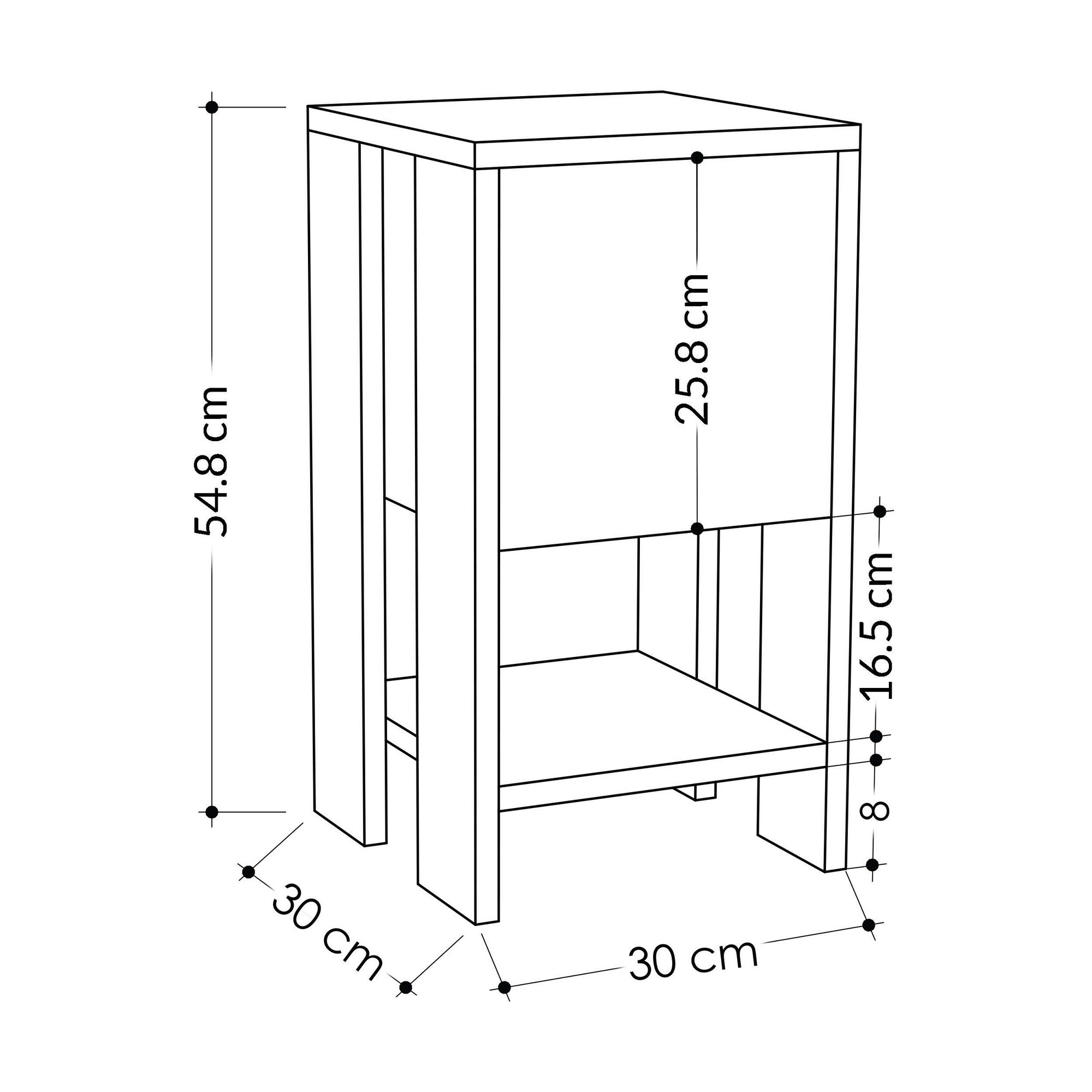 Ema Nightstand White