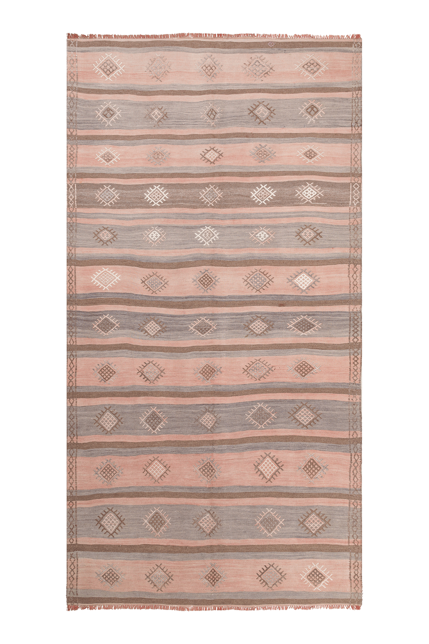 Vintage Kilim Teppich Wolle Mehrfarbig