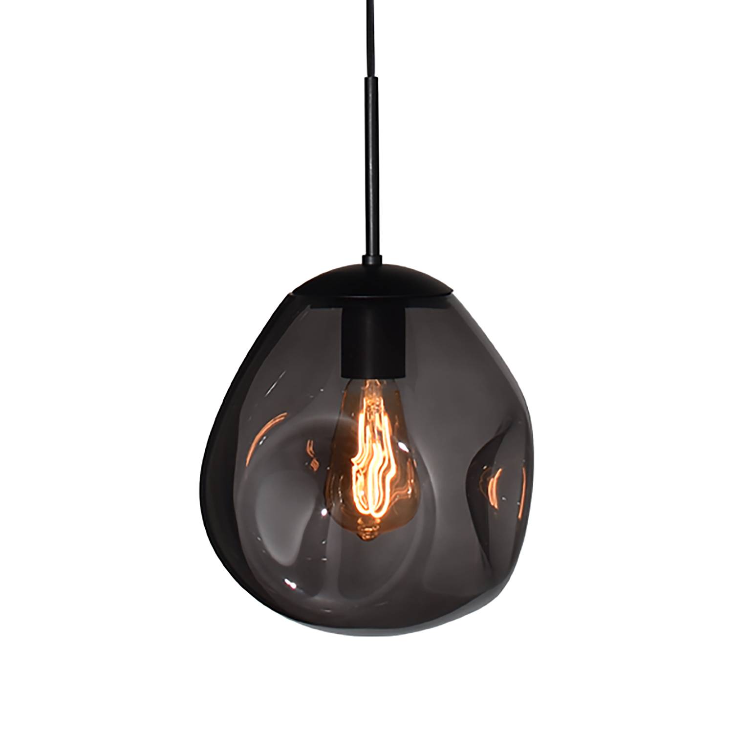 Lava Pendant Light 1-Lamp Steel Glass