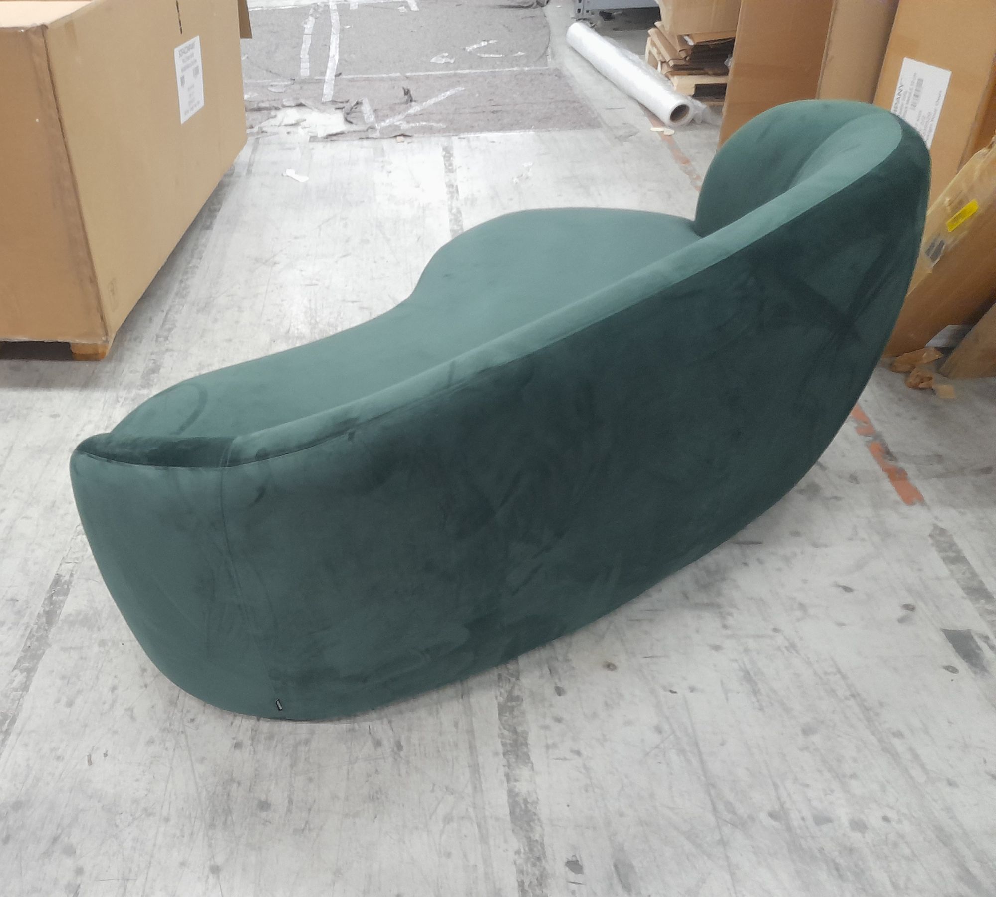Rose 2,5-Sitzer Sofas Velour Lux Dark Green