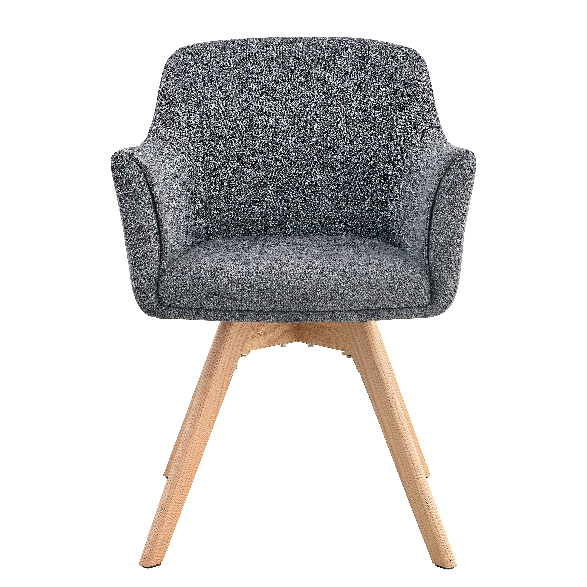 VESHI Swivel Armchair Set of 2 Grey