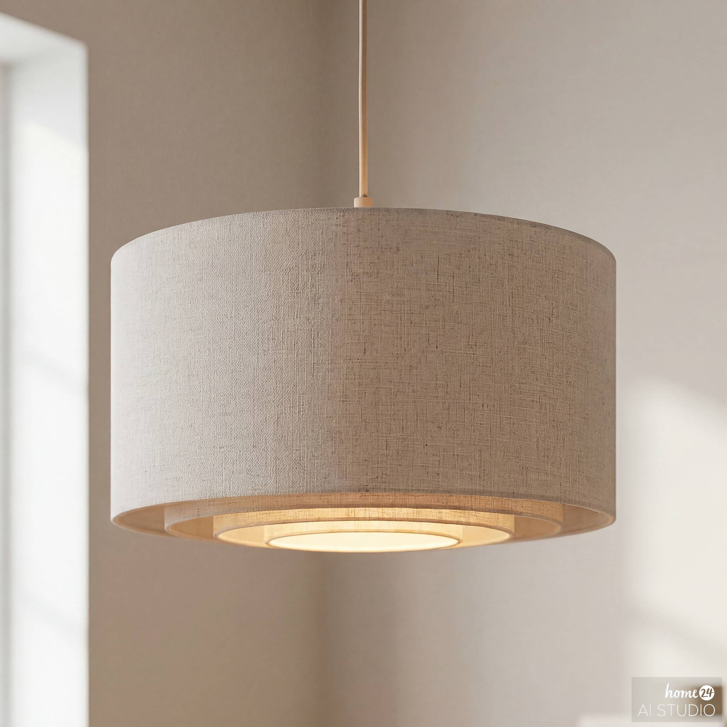 Xelto pendant light 1-bulb linen iron