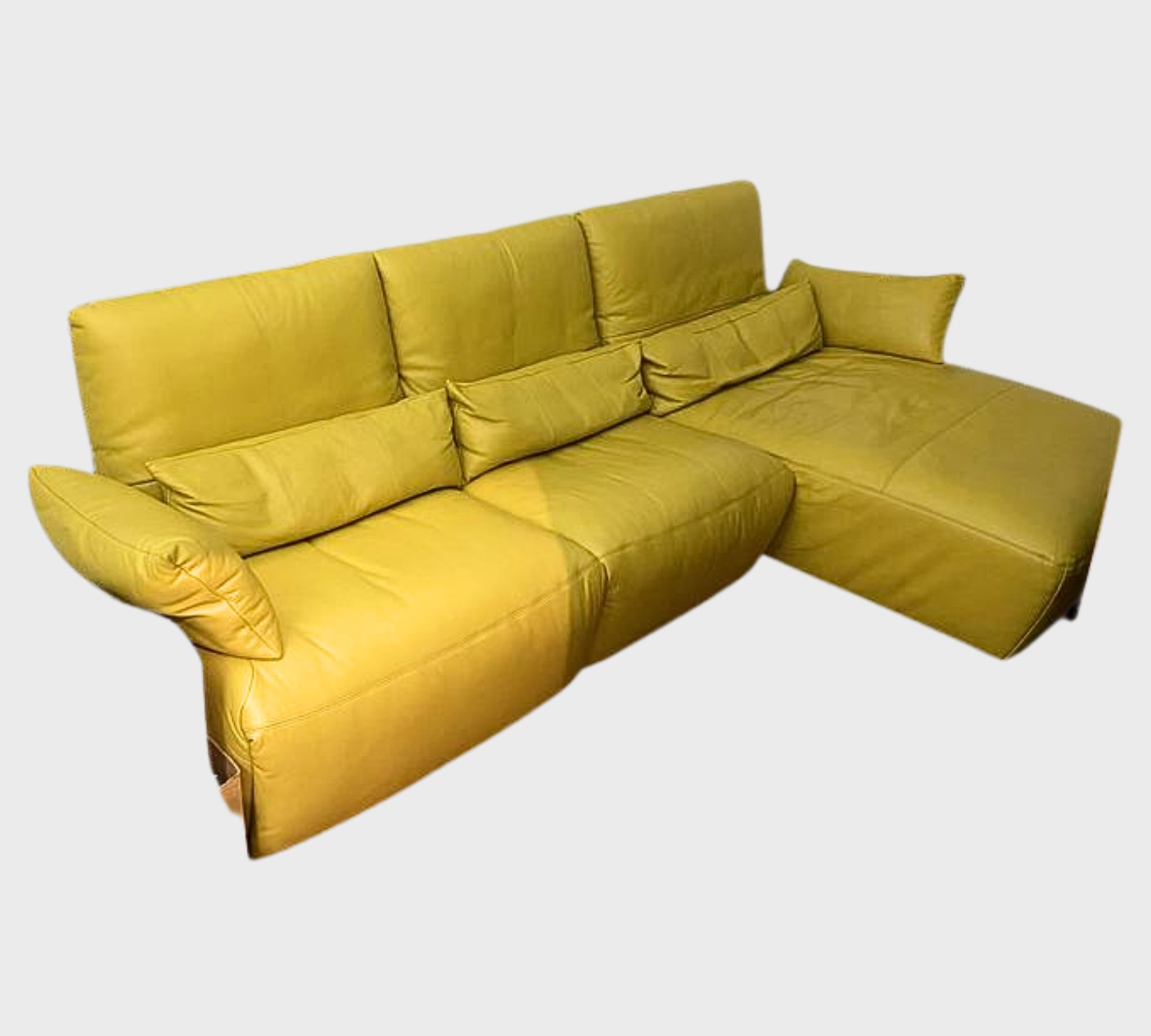 Easy Sofa 2,5-Sitzer Leder Senfgelb