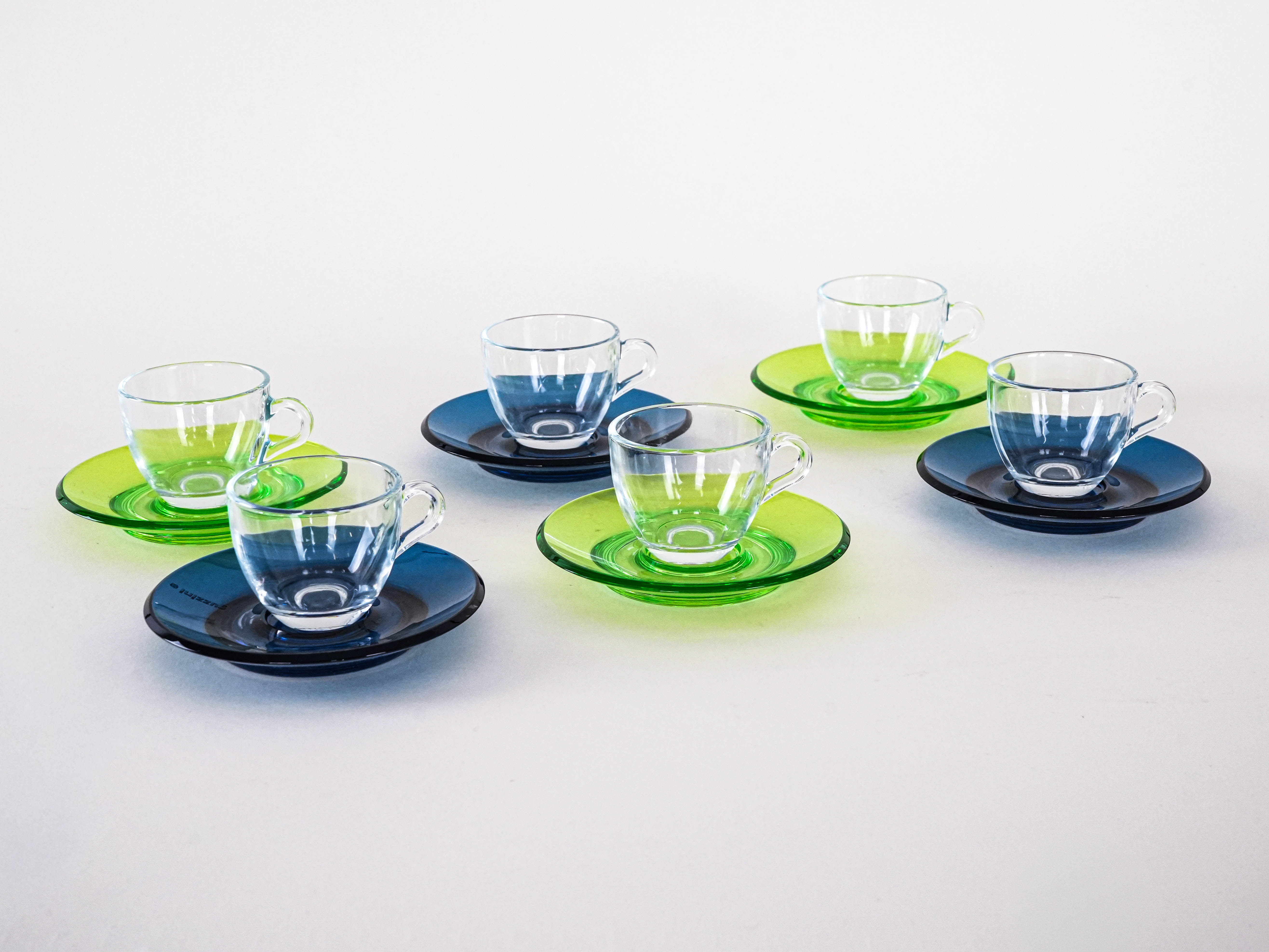 Glass Set Multicolored 1970s