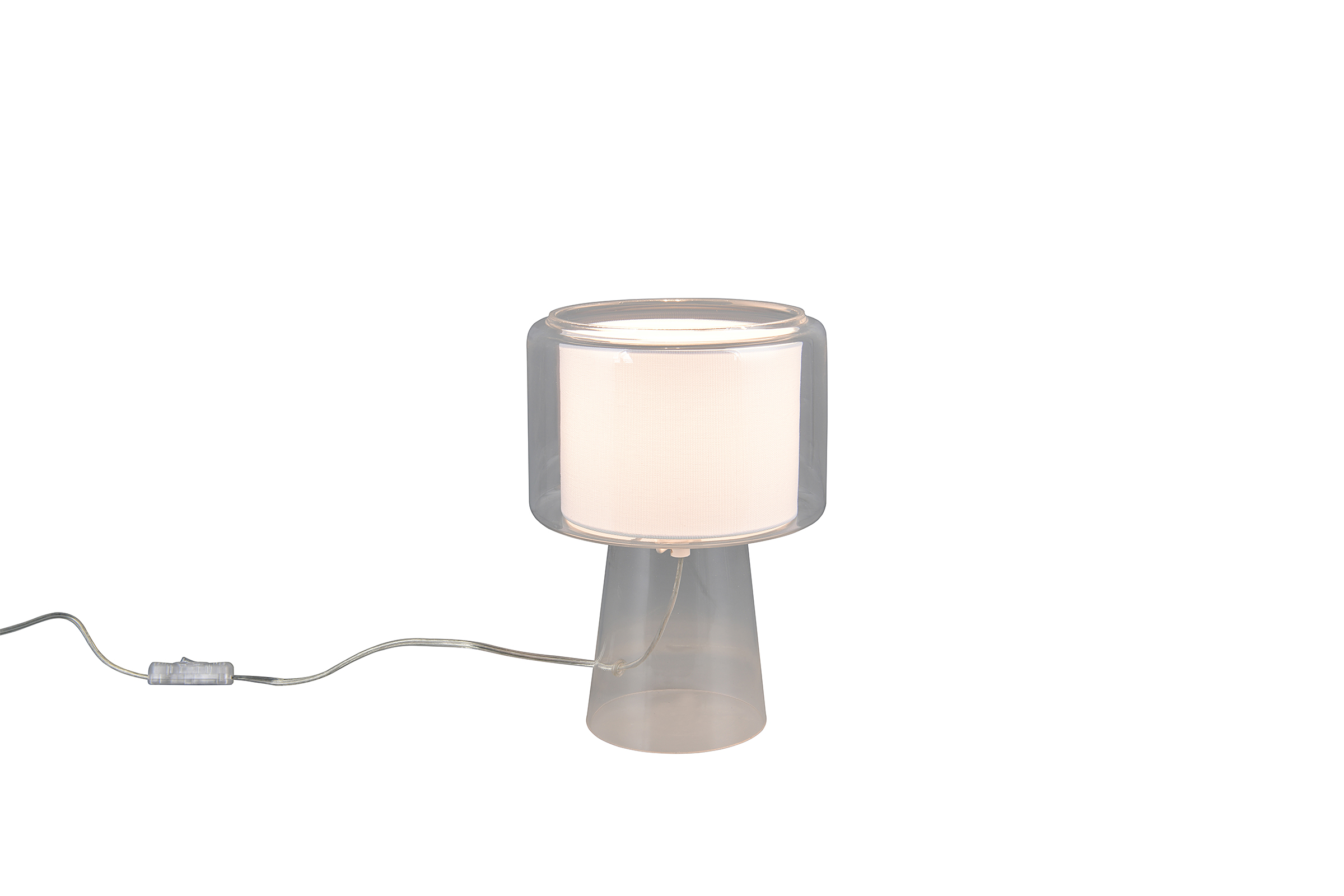 1-Flammig Rocka TischleuchteKlarglas Durchscheinend