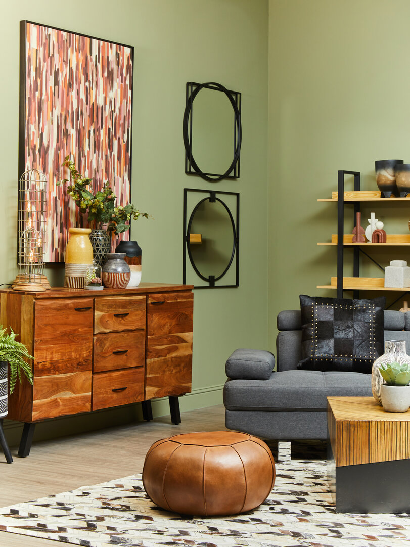 Utica Portacandela Pietra Crema Rosso