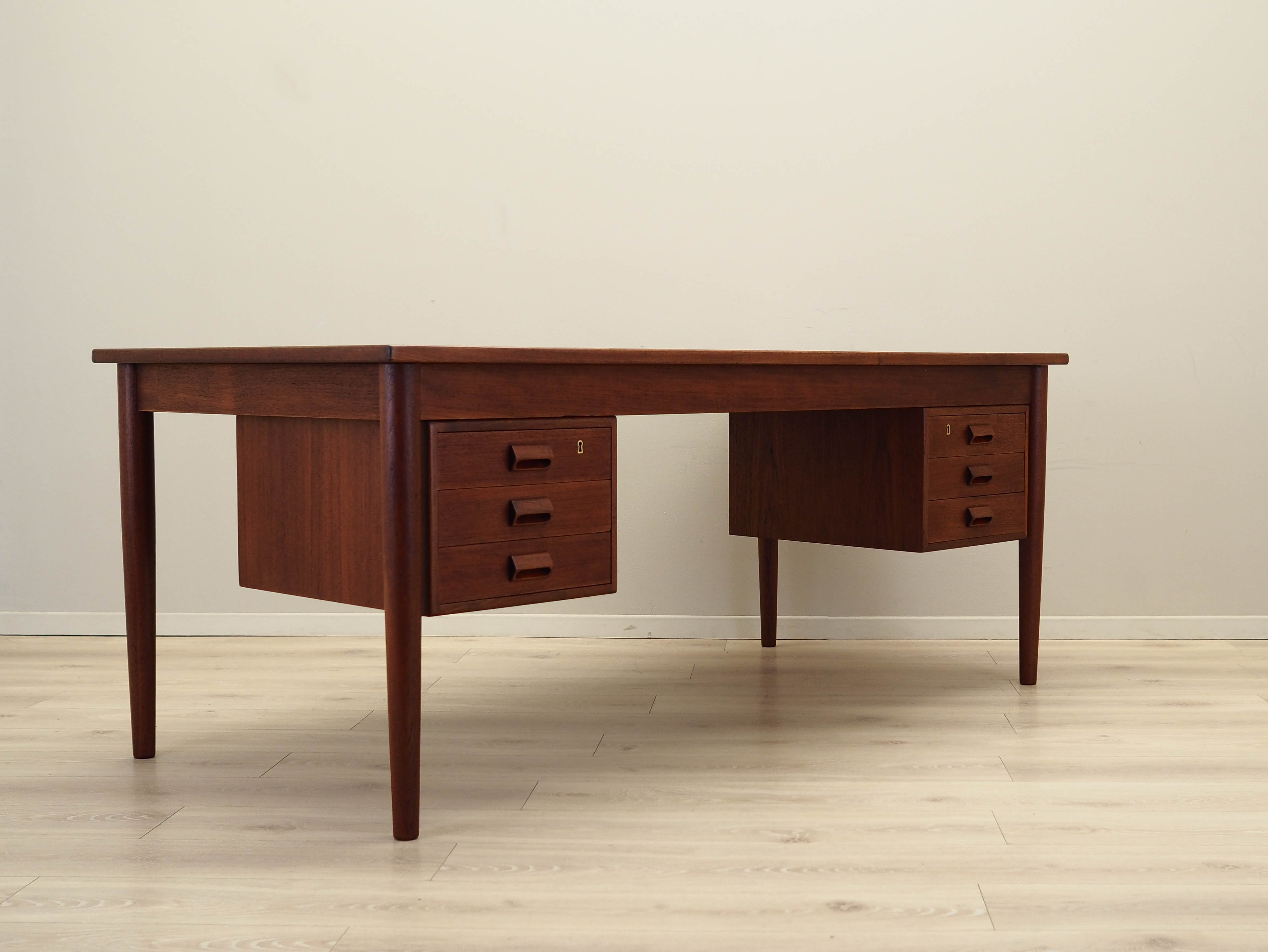 Schreibtisch Teakholz Braun 60er Jahre