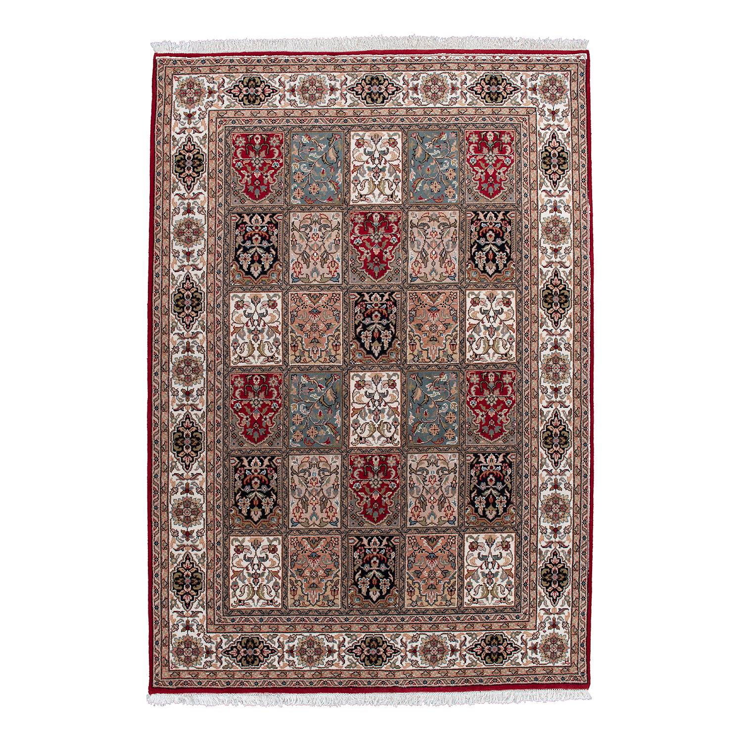 Benares Bachtiari Teppich Schurwolle Rot 60 x 90 cm