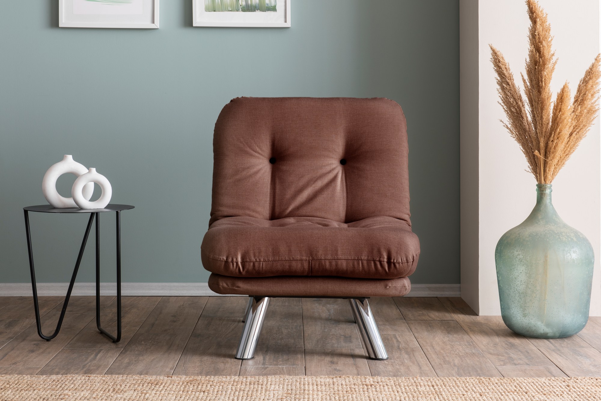 Misa Small Solo Sofa Bed 1-seater Light Brown