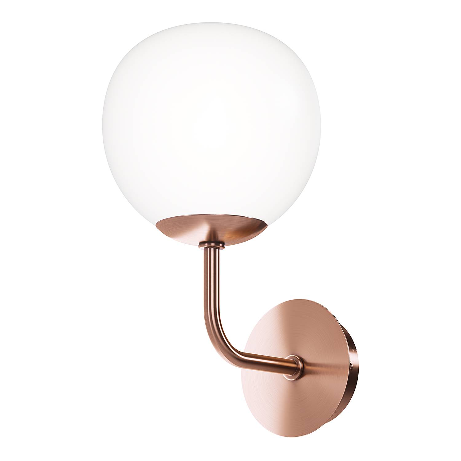 Wall lamp Erich TypeB 1-Light Frosted glass Mixed metal