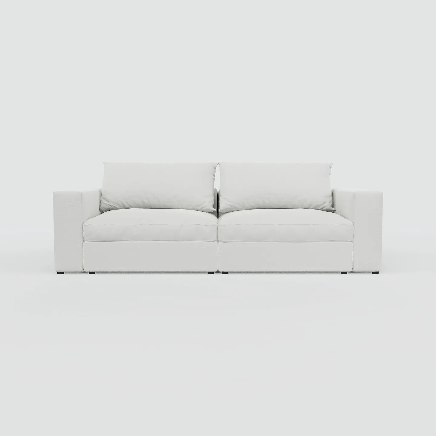 Flayr Sofa 4-Sitzer Webstoff Weiß