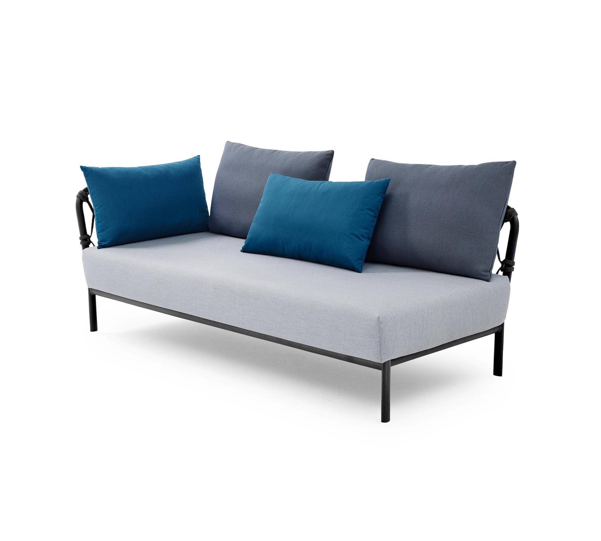 Caro Garten Lounge-Set Anthrazit Blau