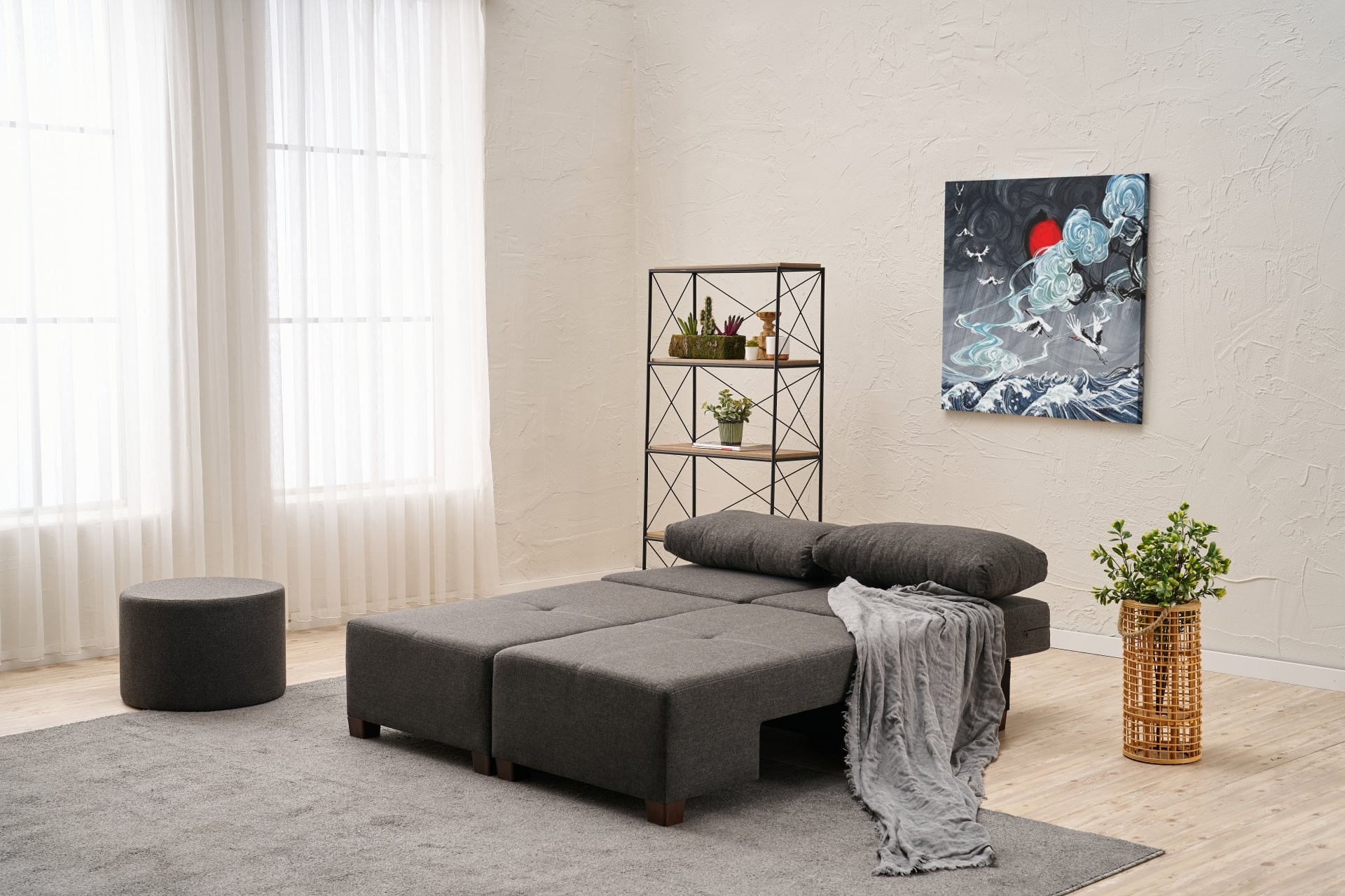 Perenna Sofa 3-Sitzer Leinen Anthrazit