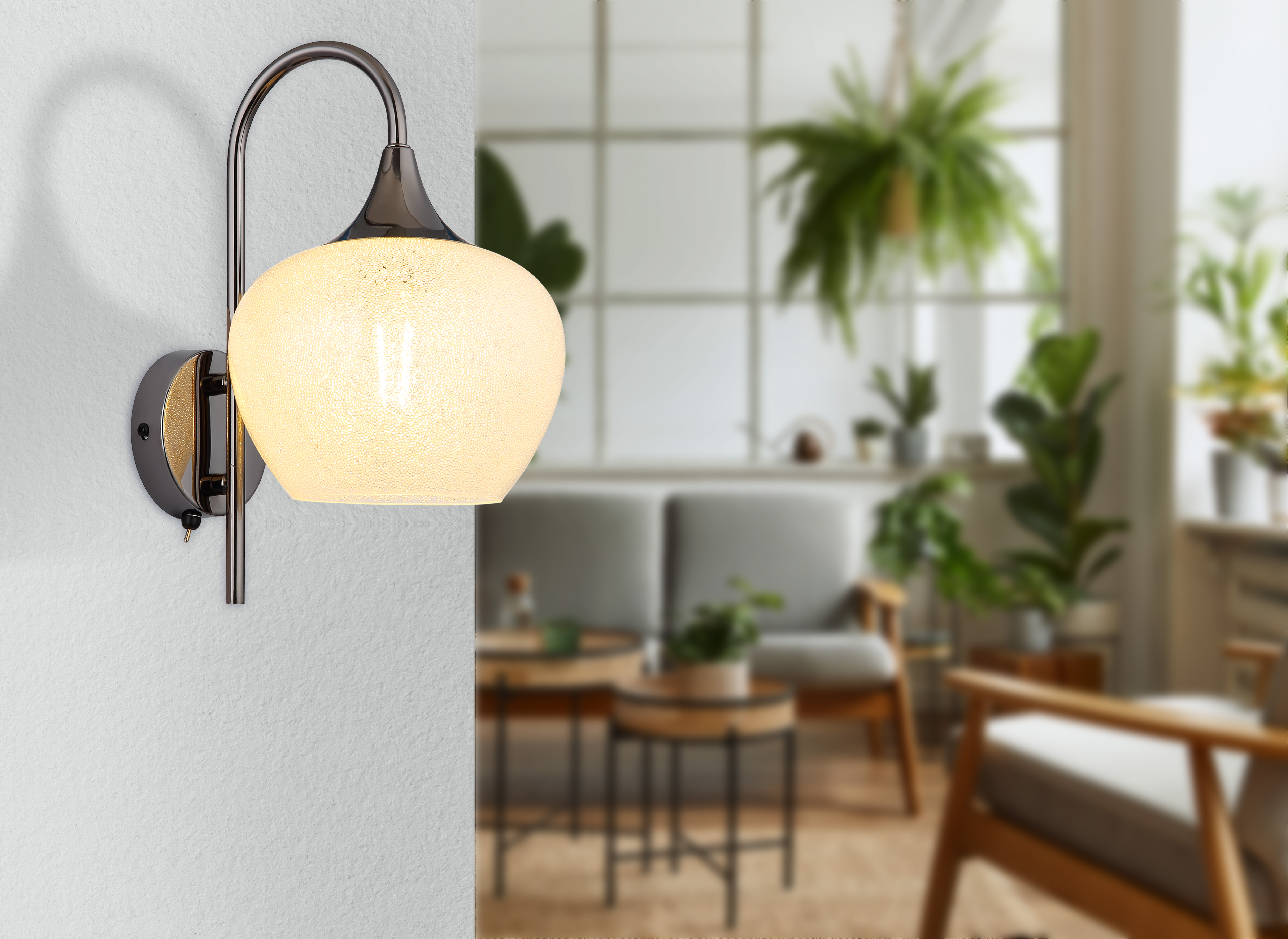 Wall light Maxy Type A Clear glass Iron