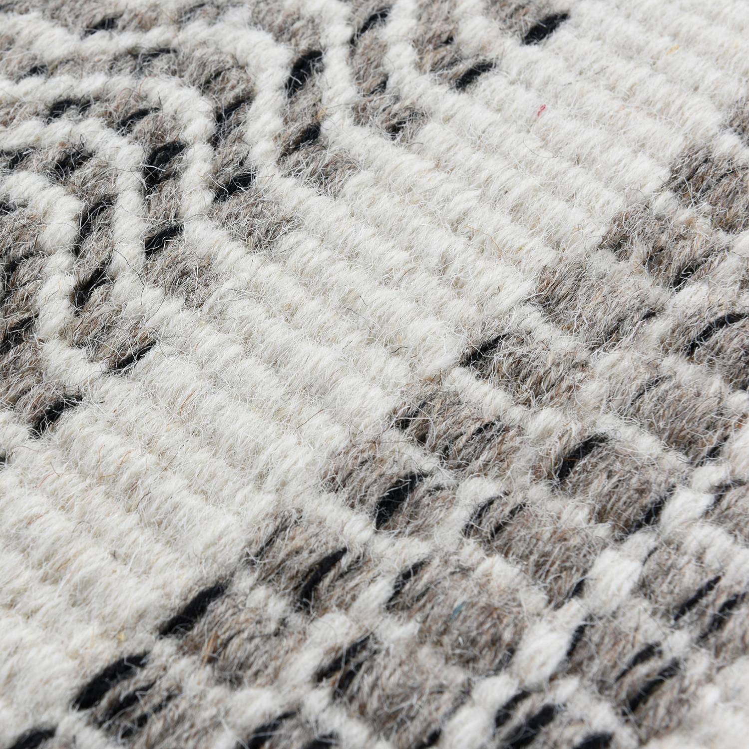 Trondheim II Teppich Schurwolle Grau 65 x 130 cm