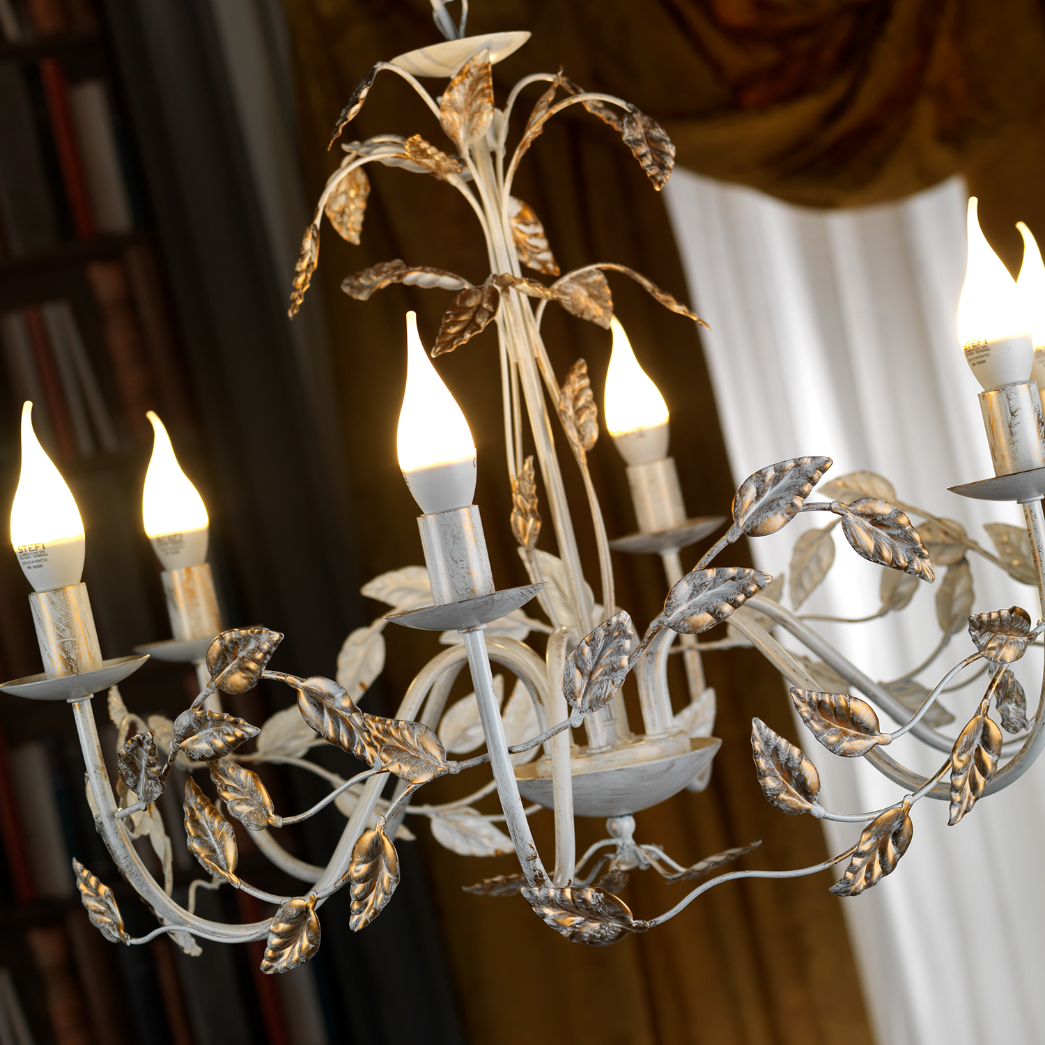 Collana Chandelier 6-light Iron White