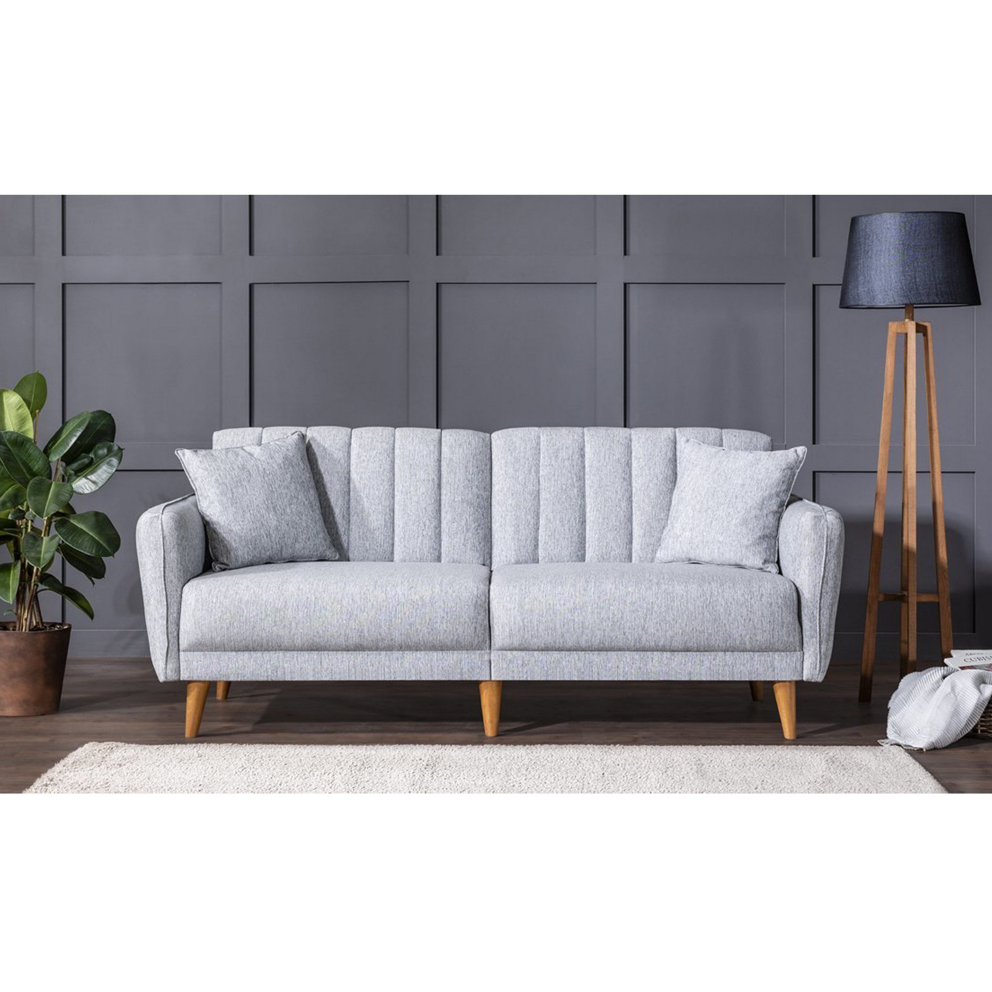 Aqua Schlafsofa 3-Sitzer Grau