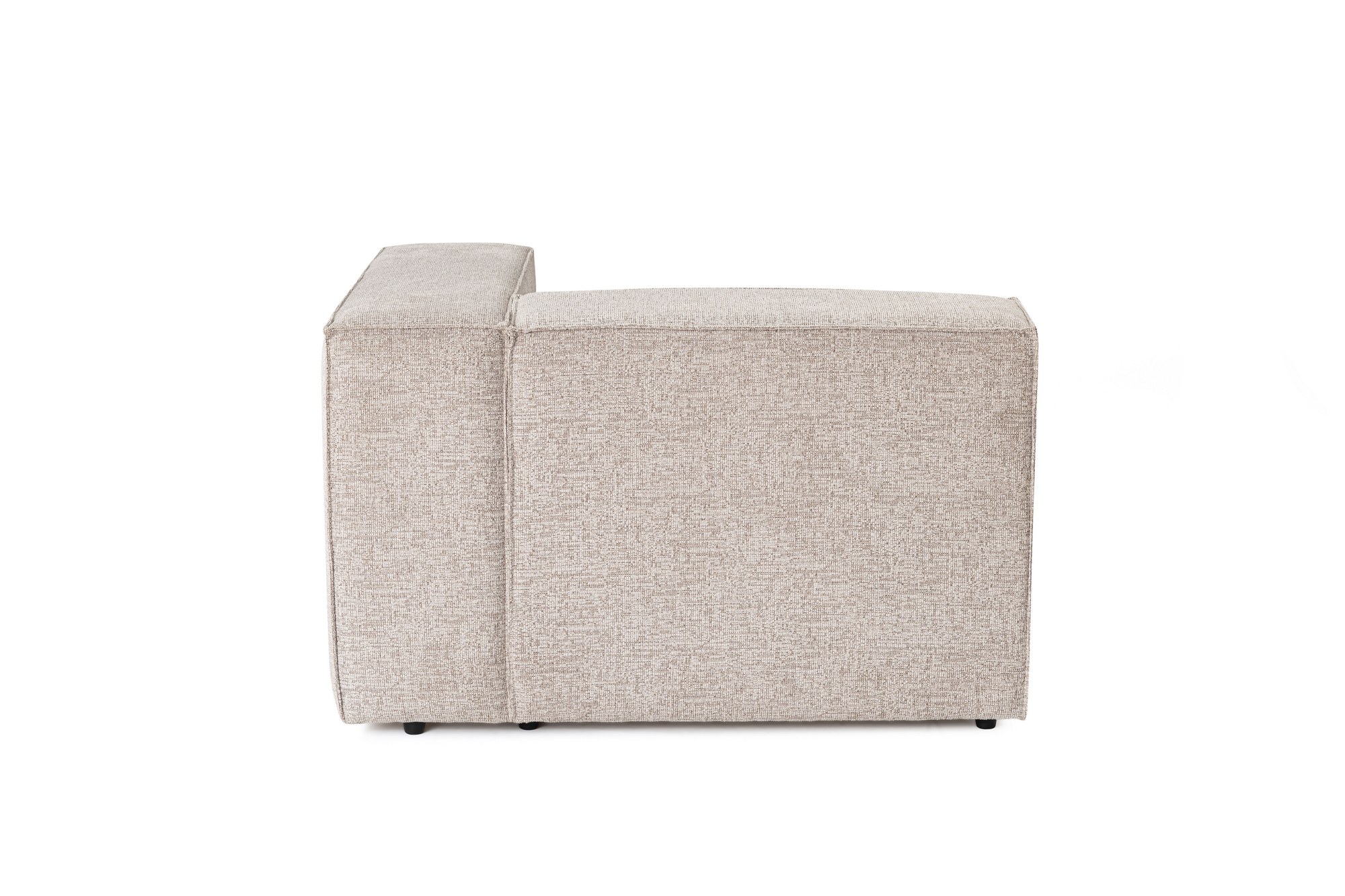 Modulsofa Links 1-Sitzer Leinen Mokka