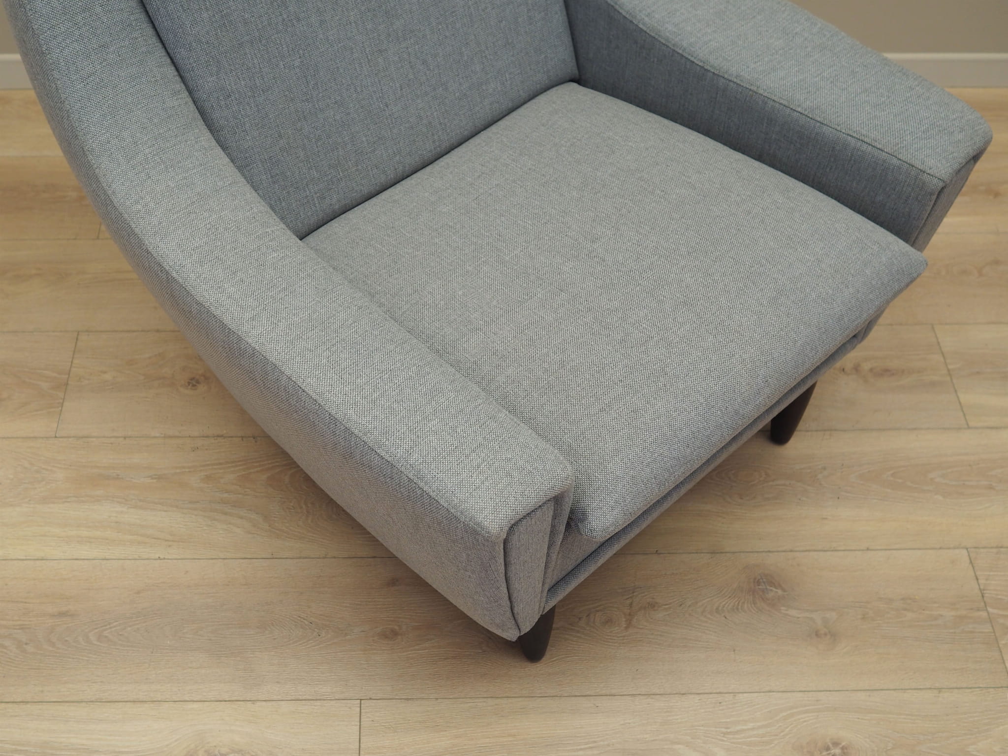 Sessel Textil Holz Grau 1970er Jahre