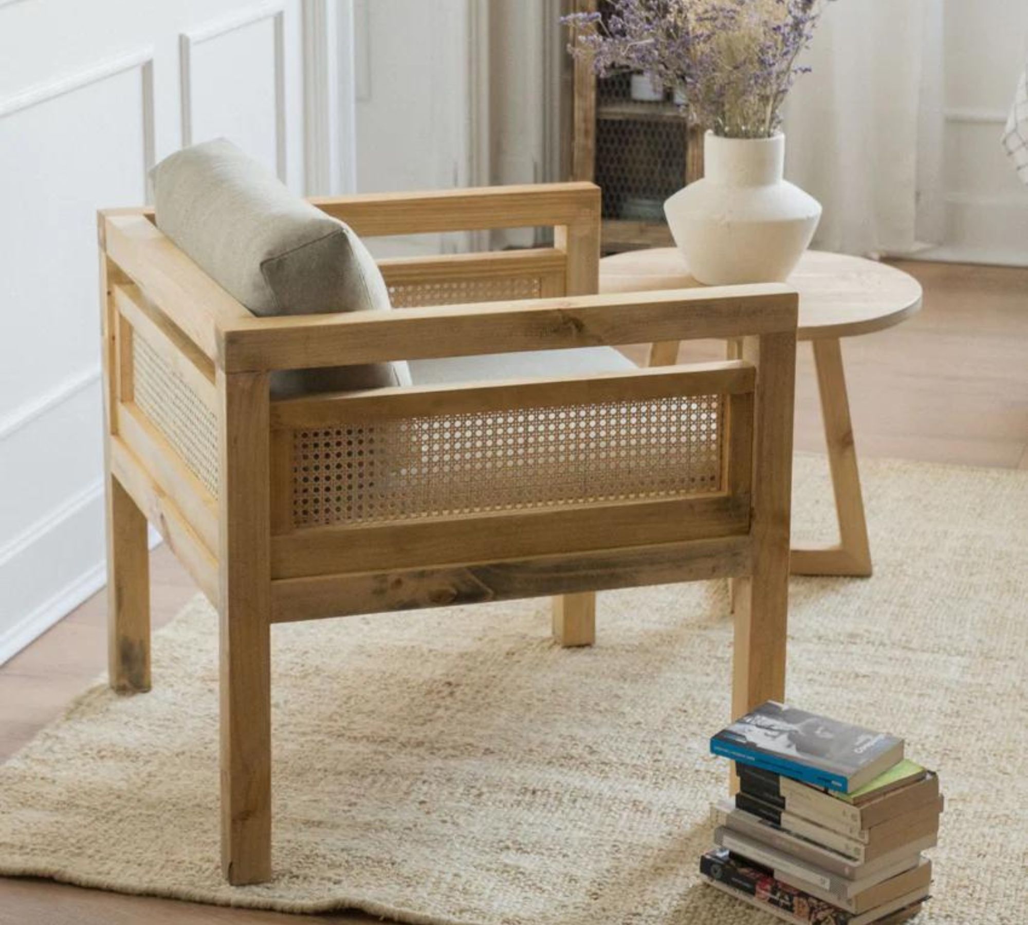 Lehnsessel Asira Holz Baumwolle Braun