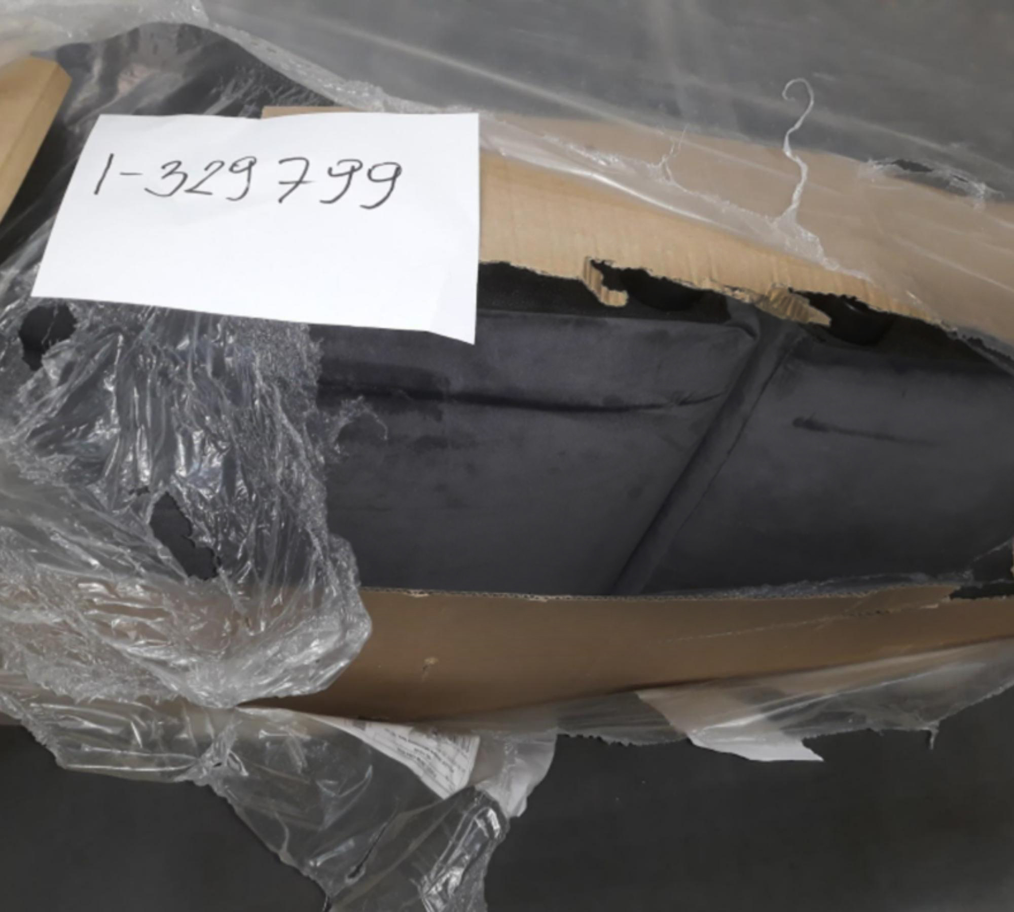 Pyllow Ecksofa mit Récamiere Rechts Samt Steingrau