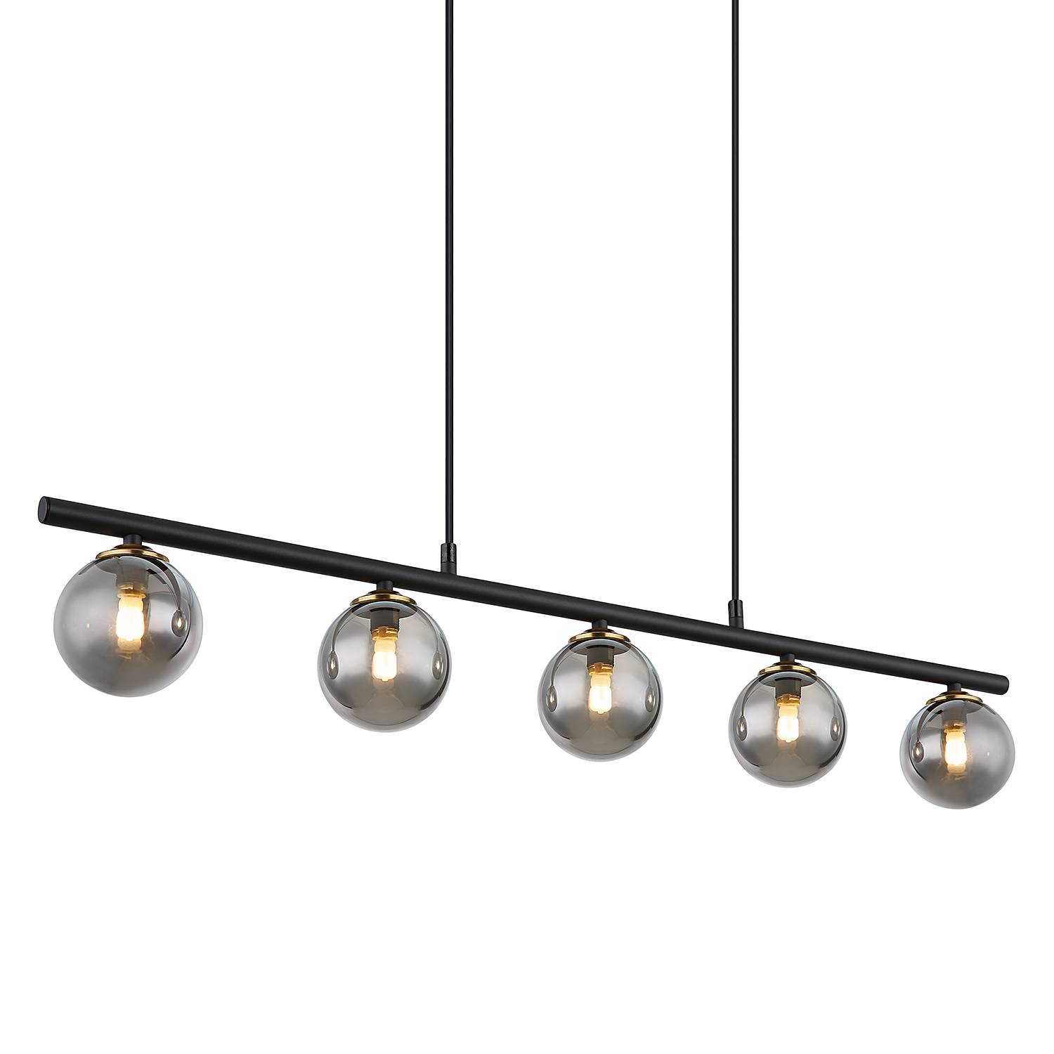 5-Light Jorge Pendant Lamp Colored Glass