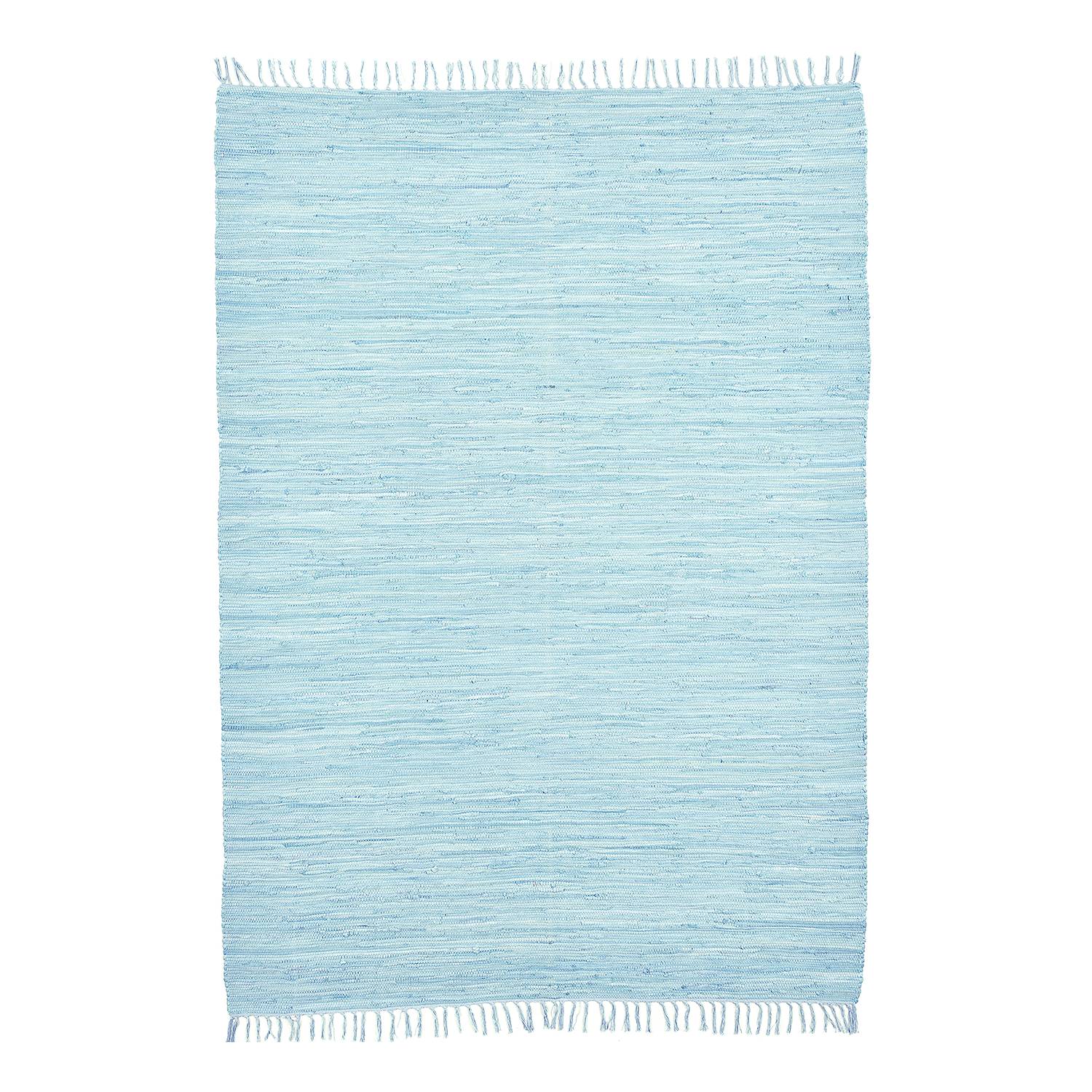 Happy Cotton Teppich Baumwolle Hellblau 60 x 120 cm