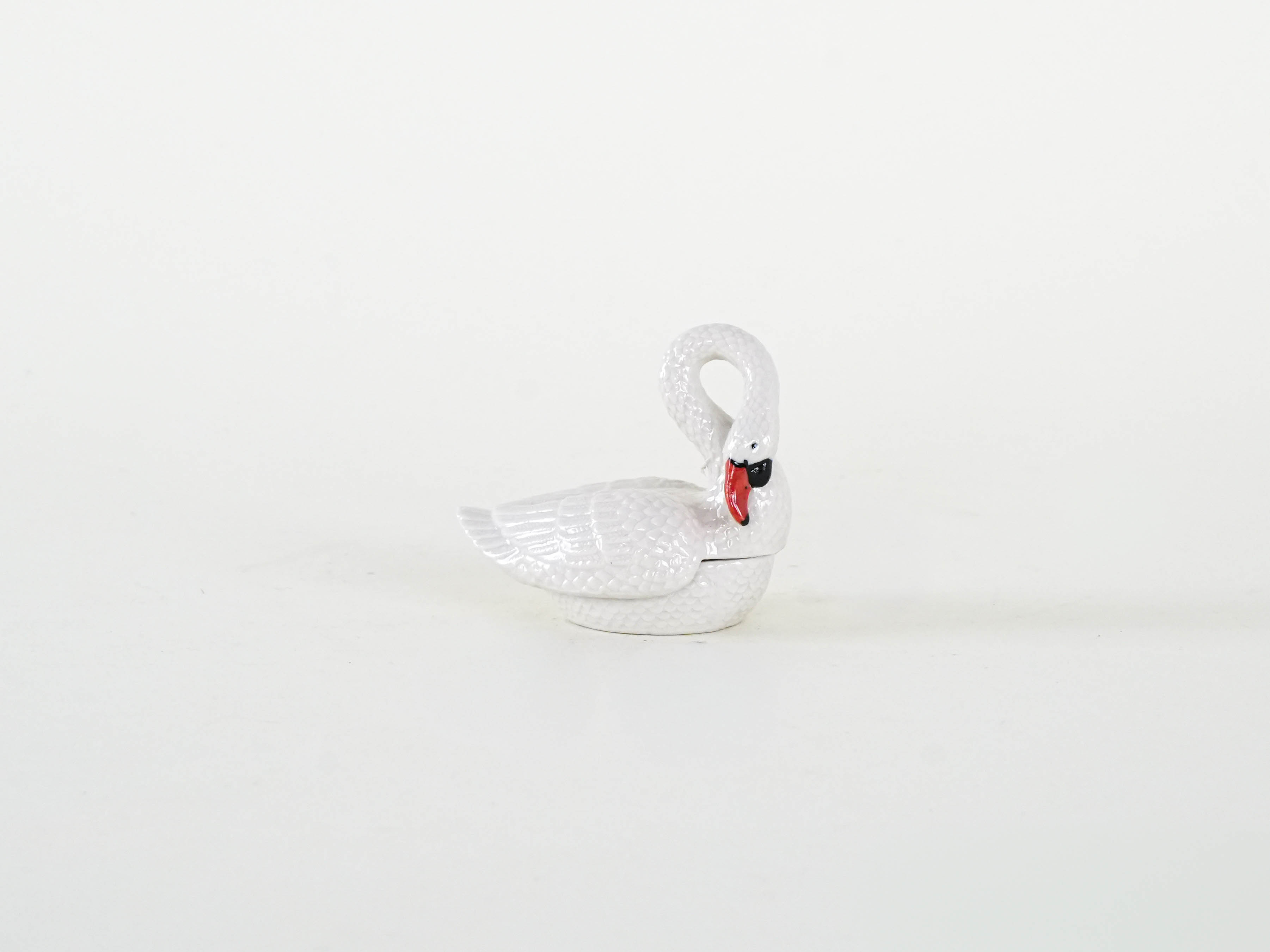 Schwanendose Porzellan Weiß 1960er Jahre
