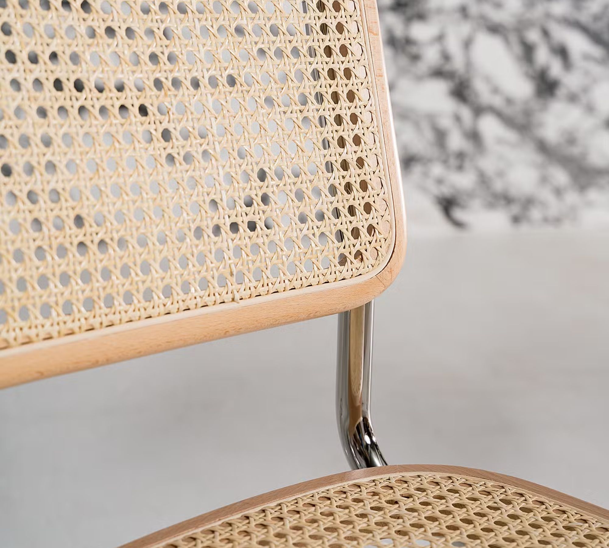 2x Freischwinger Buche Chrom Glänzend