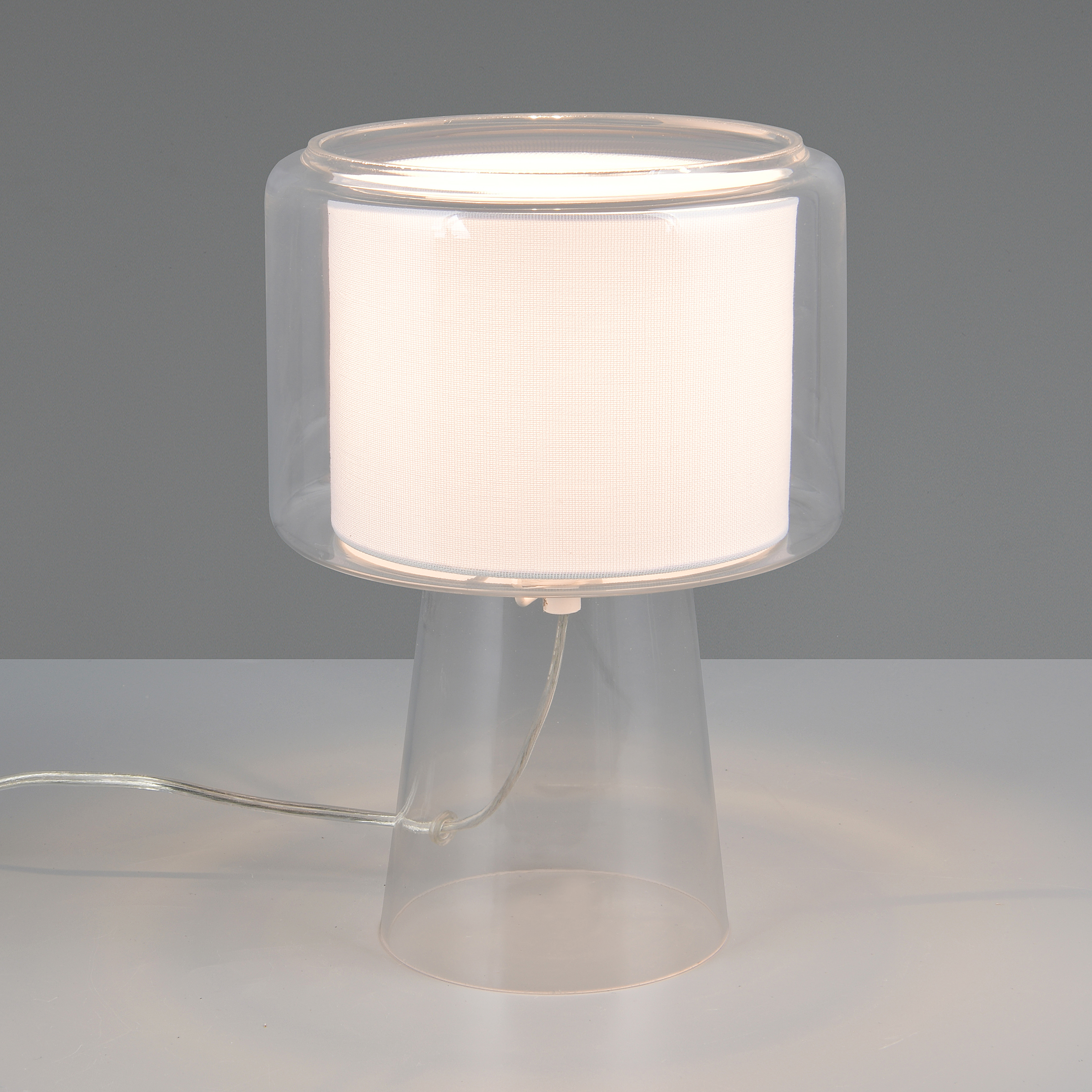 1-Flammig Rocka TischleuchteKlarglas Durchscheinend